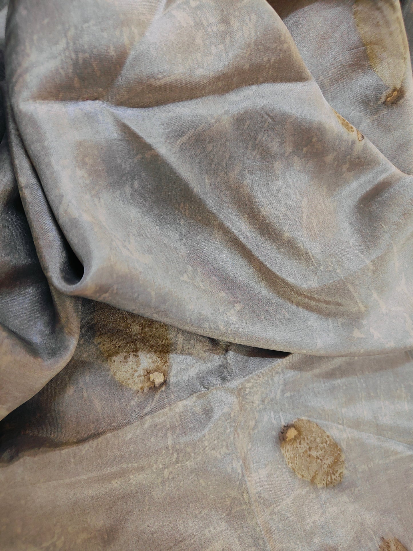 Graphite Gleam Pure Silk Fabric