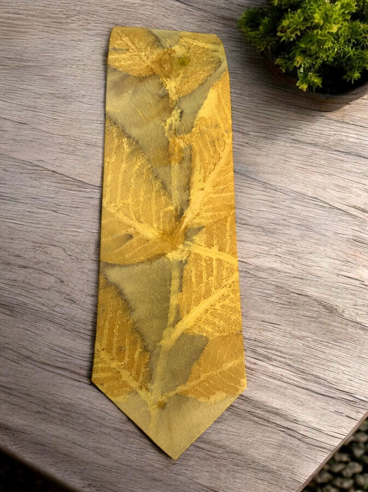 Handel Symphony Ecoprinted Pure Silk Tie and Pocket Square