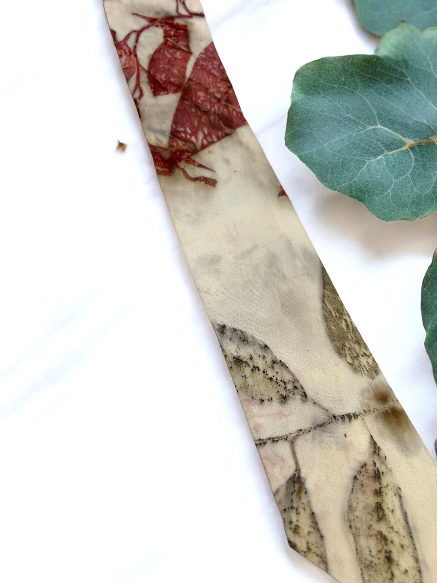Tansen Tribute Ecoprinted Pure Silk Tie and Pocket Square