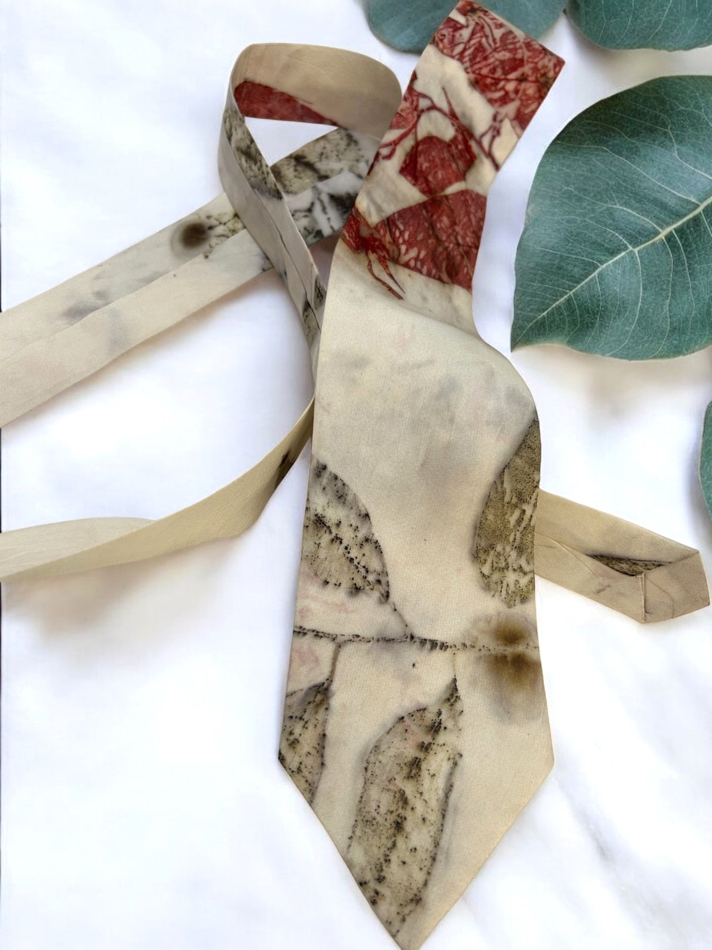 Tansen Tribute Ecoprinted Pure Silk Tie and Pocket Square