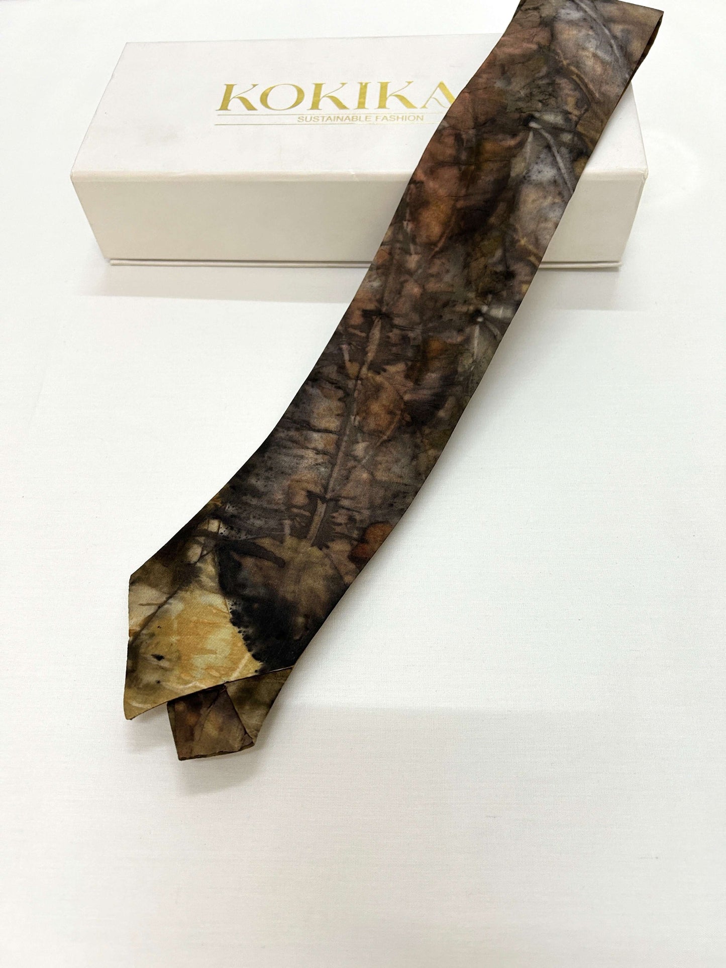 Mozart Harmony Ecoprinted Pure Silk Tie and Pocket Square