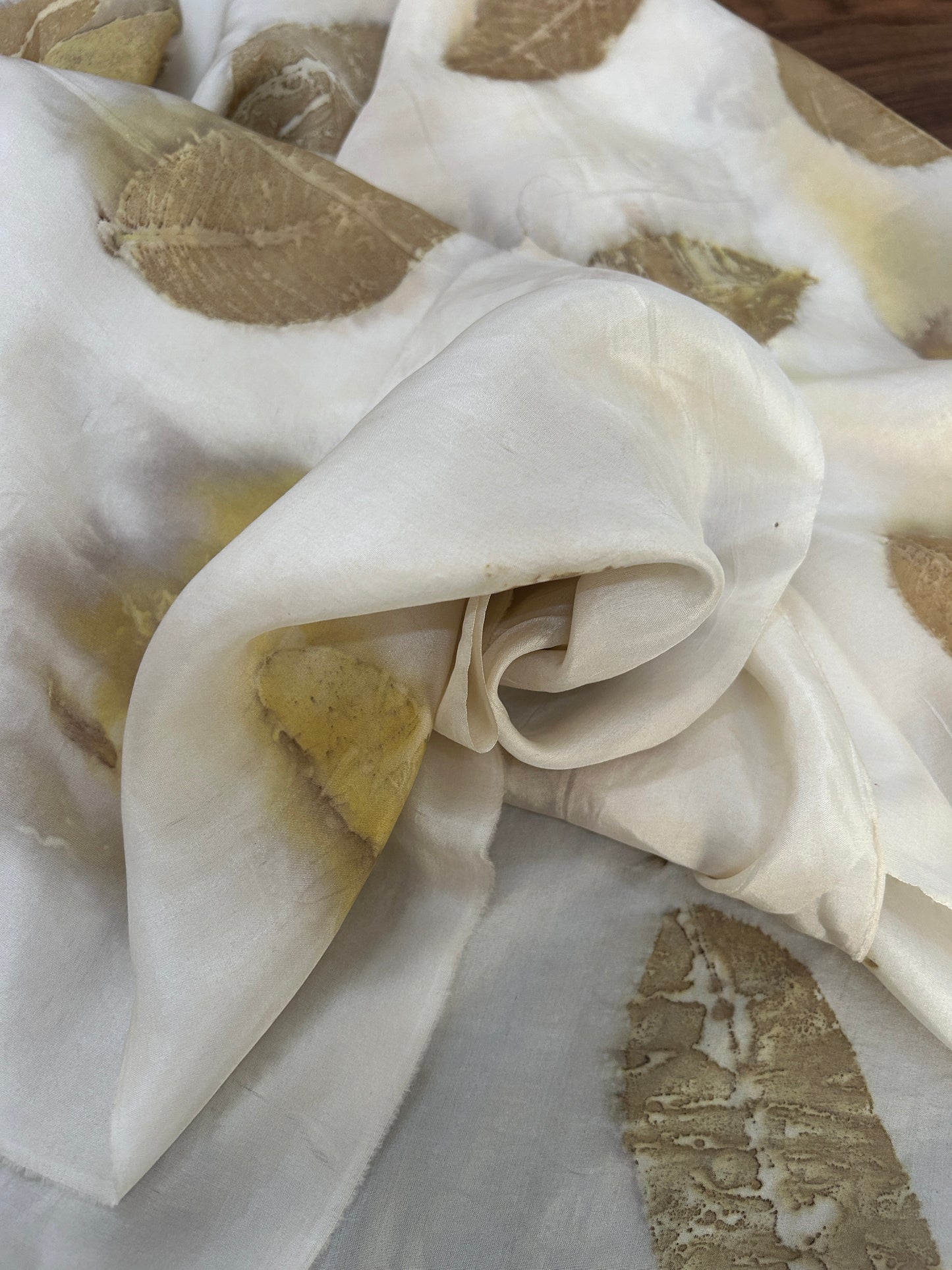 Autumn Leaf Pure Silk Fabric