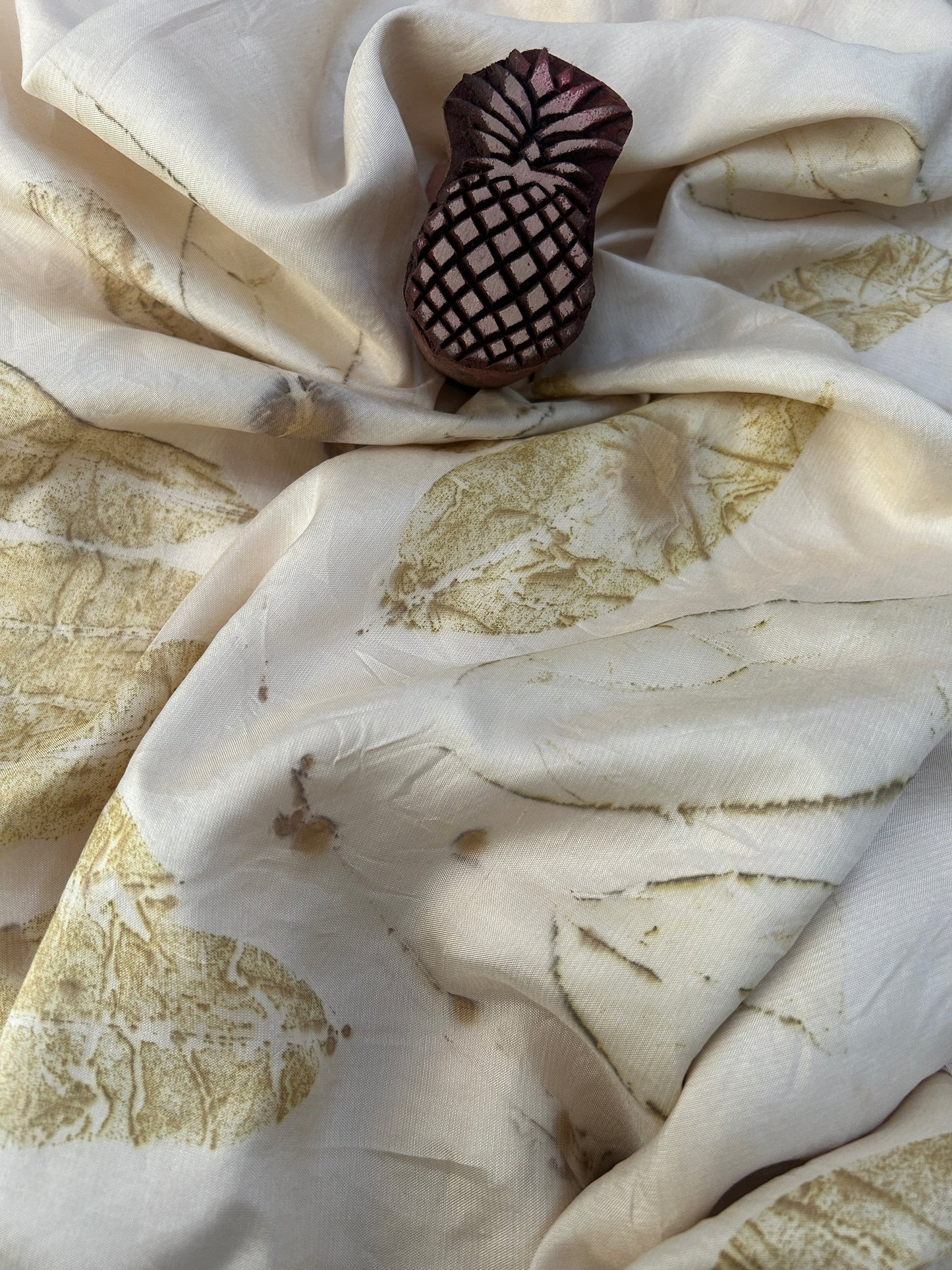 Garden Haze Handspun Pure Silk Fabric