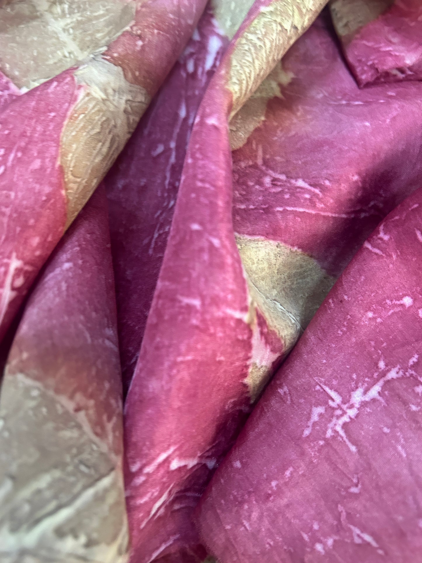 Crimson Grove Pure Silk Fabric