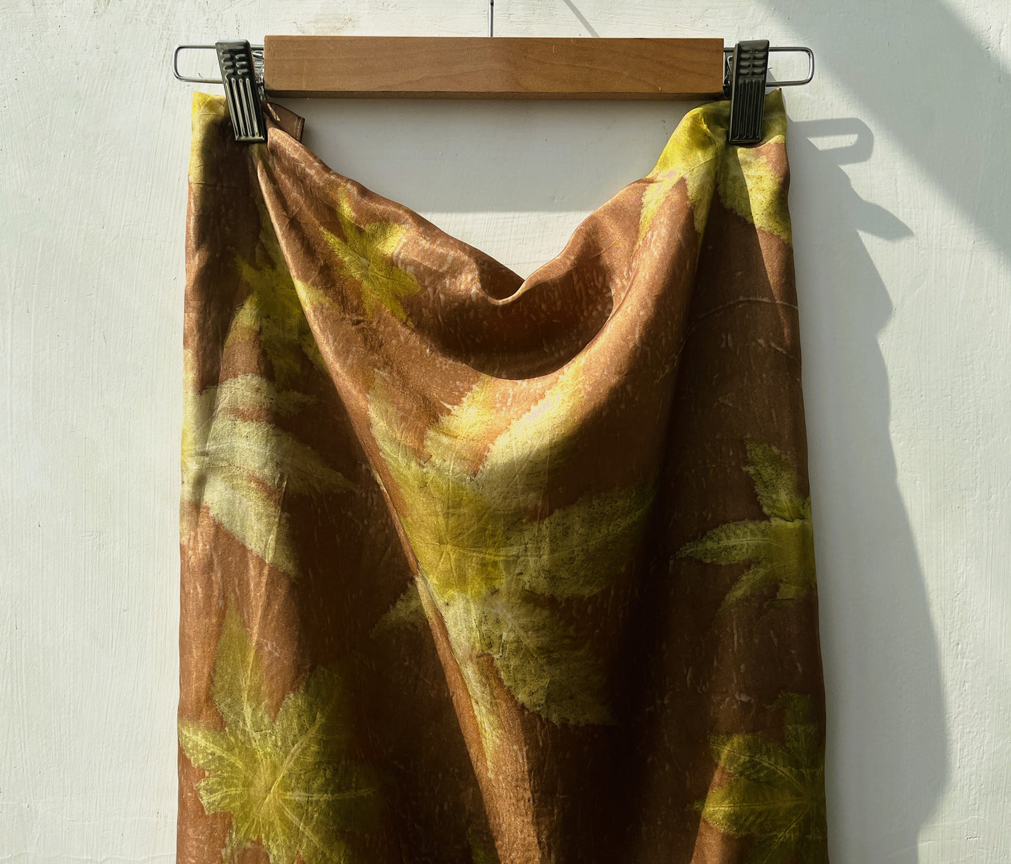 Brown Castor Printed Pure Silk Scarf