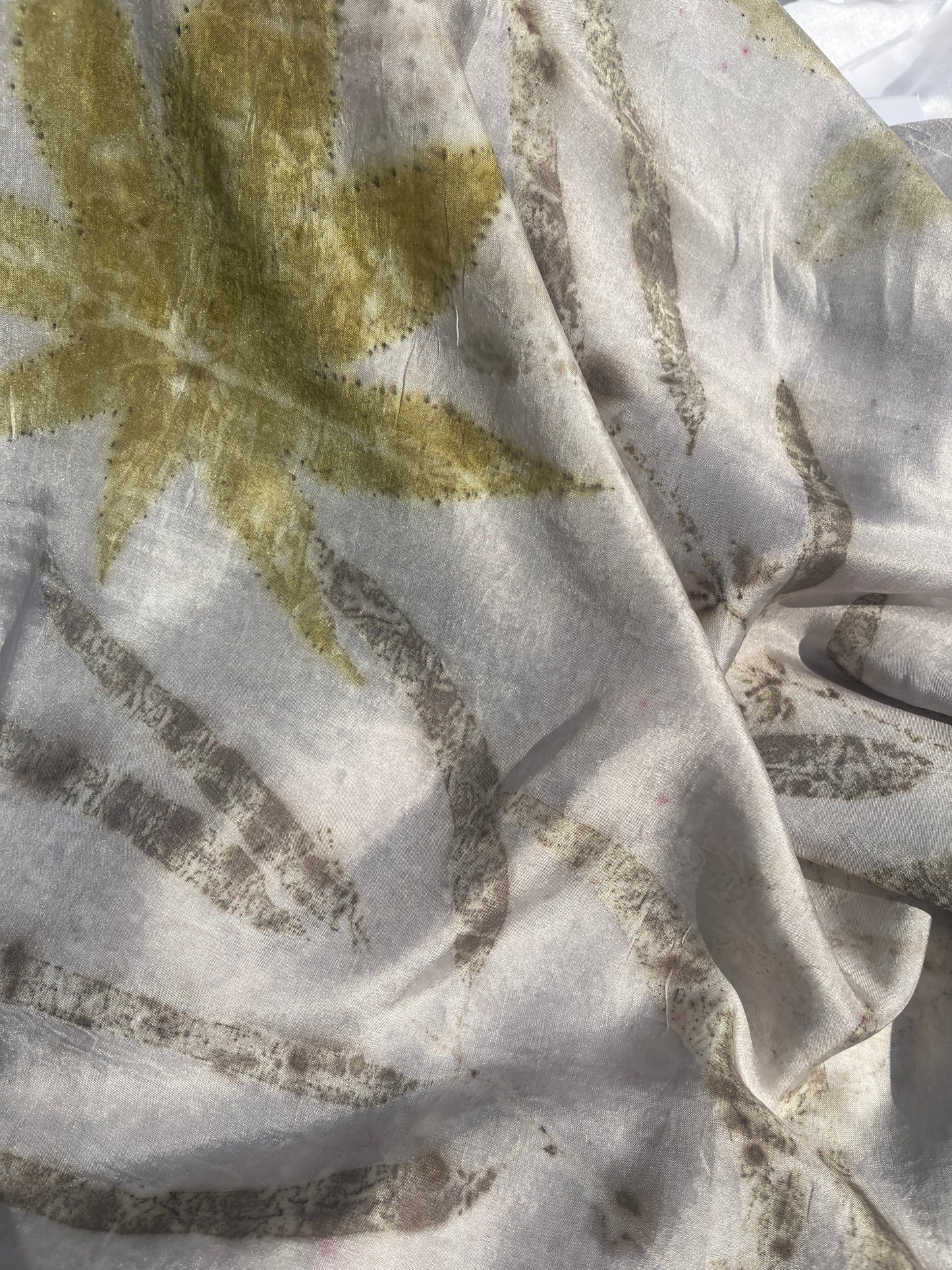 Hydrangea Moss Pure Silk Scarf