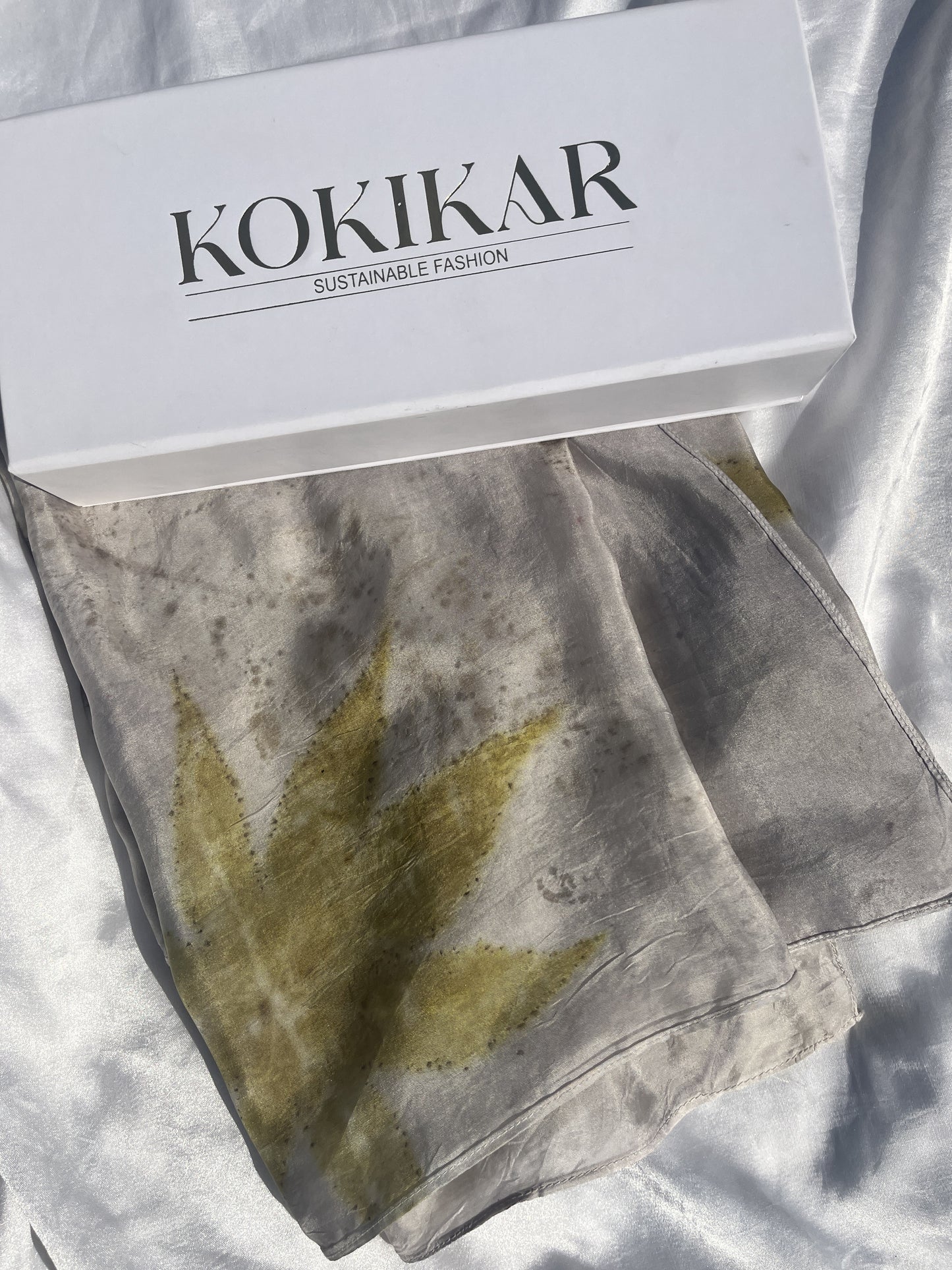 Hydrangea Moss Pure Silk Scarf
