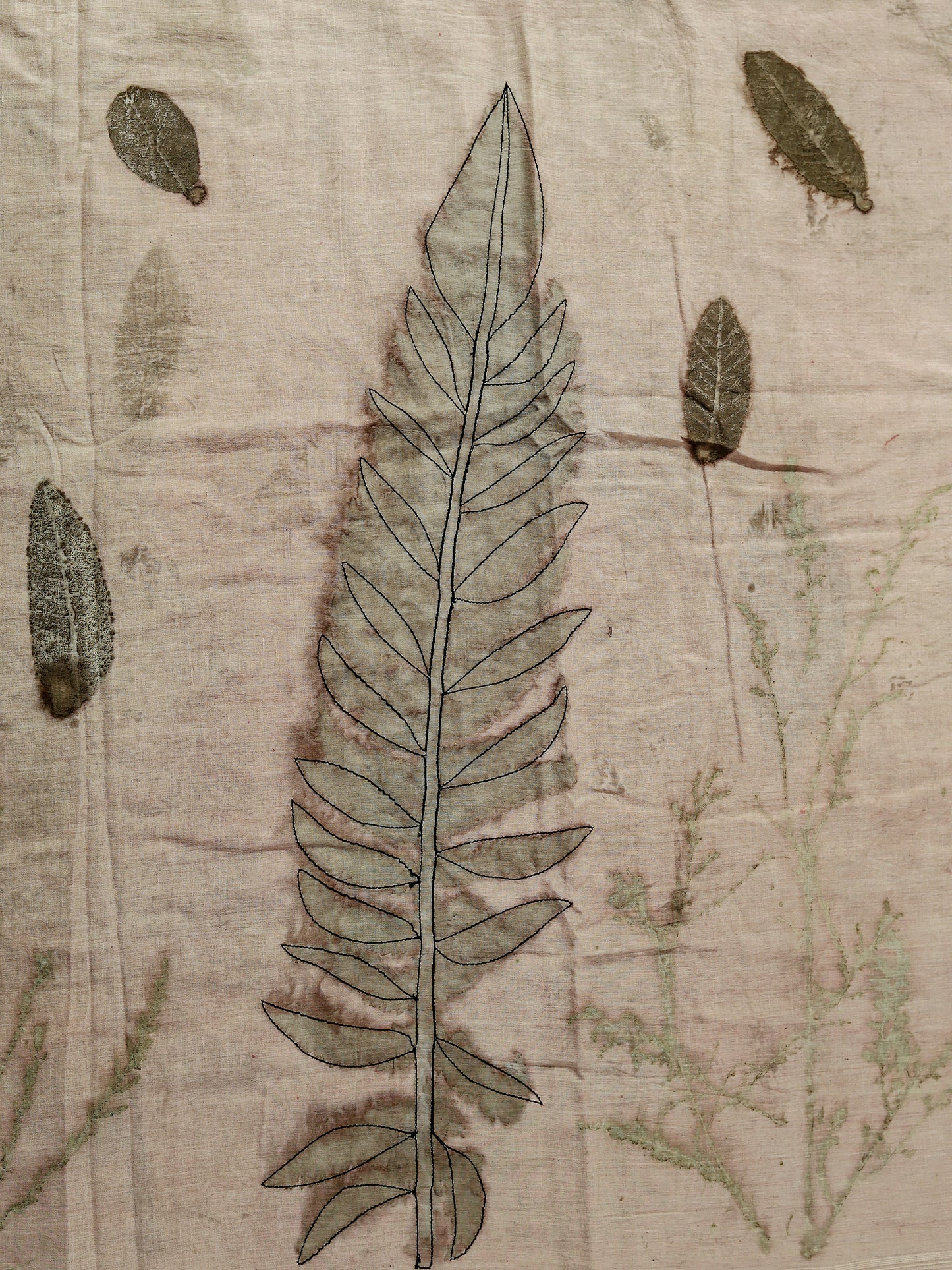Fern Threaded Veil Mulmul Cotton Saree