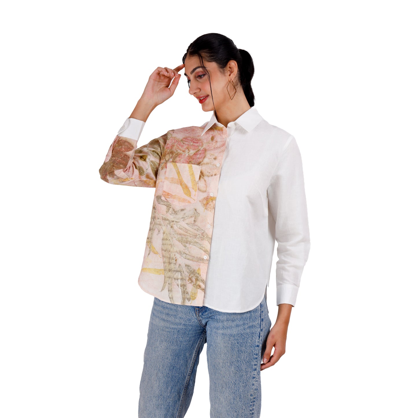 Half Leaf Harmony Printed Shirt