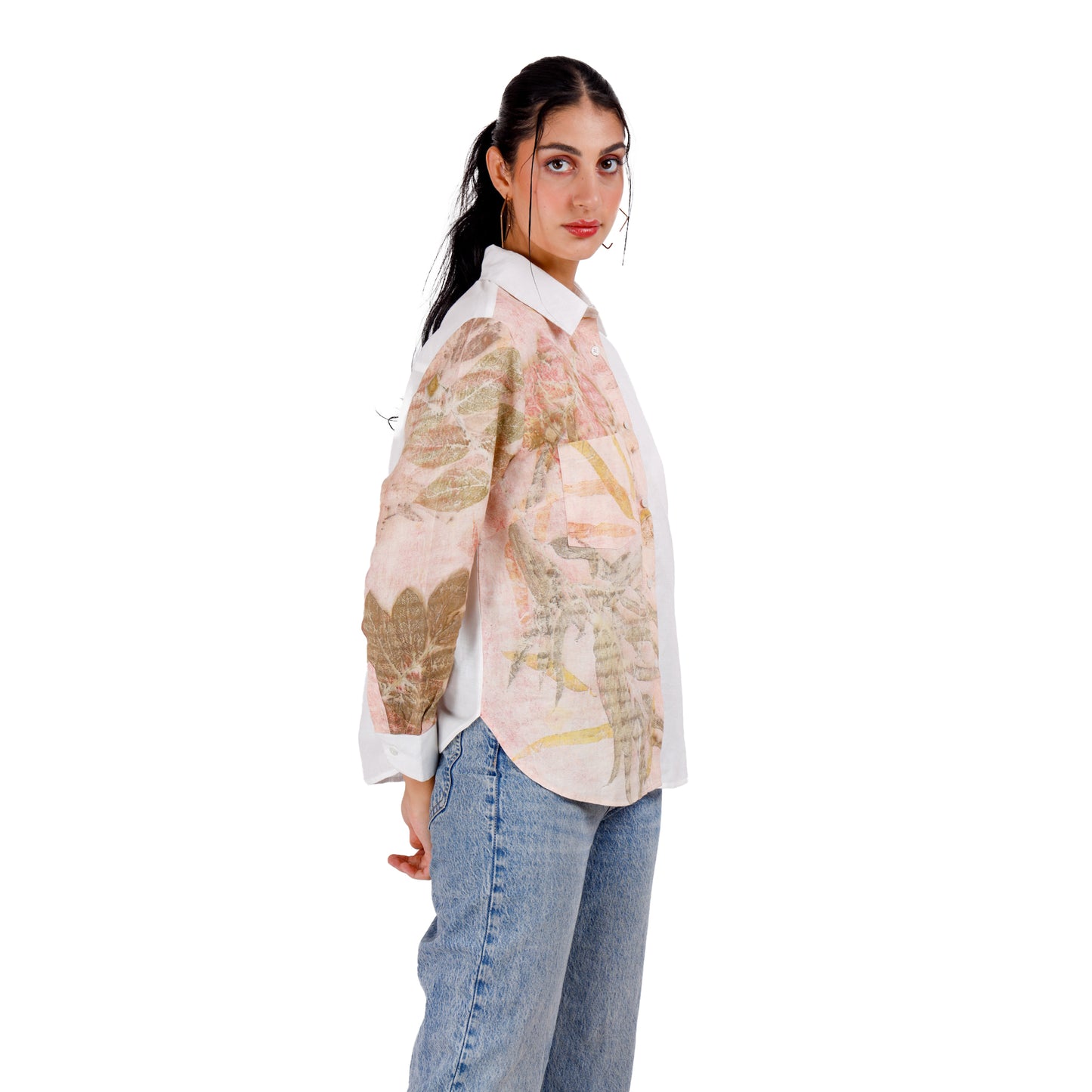Half Leaf Harmony Printed Shirt