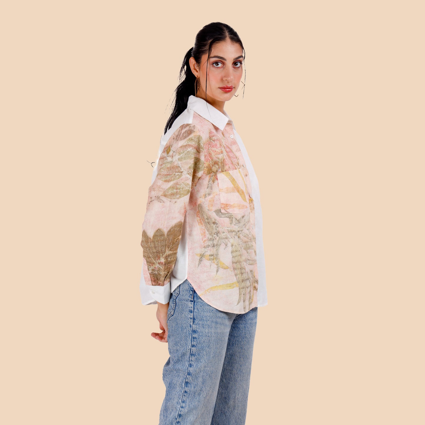 Half Leaf Harmony Printed Shirt