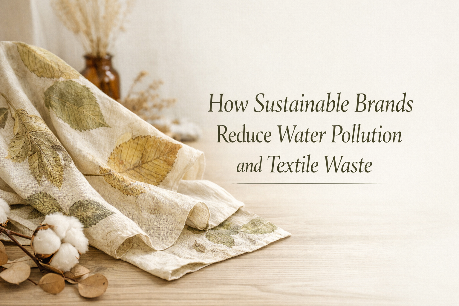 Sustainable brands reduce water pollution and textile waste