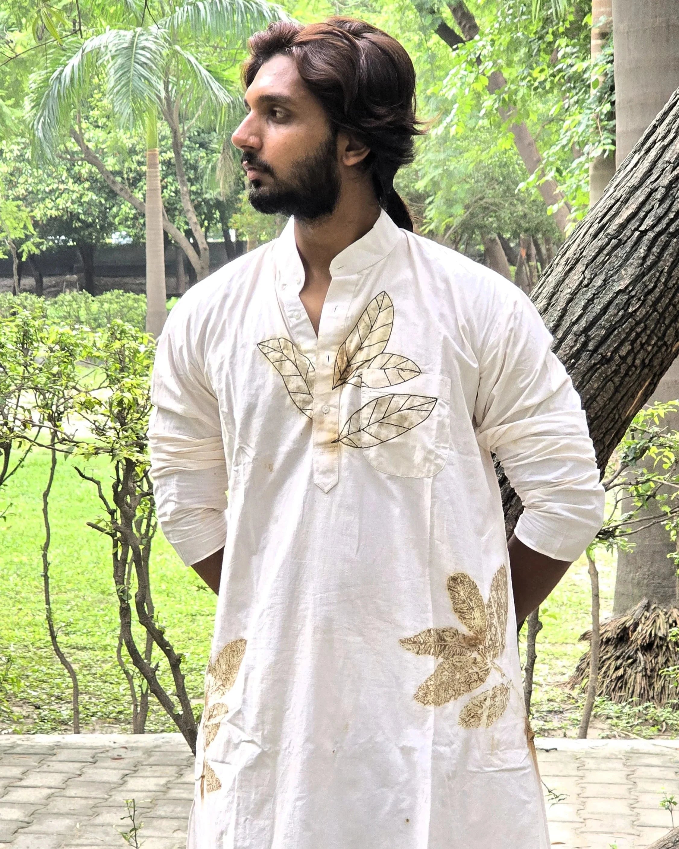 Eco printed Kurta Pure cotton