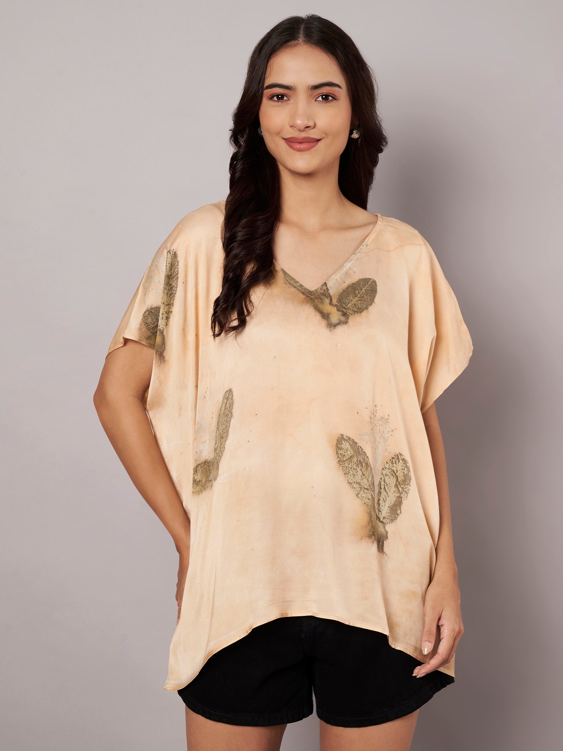 Botanical Kaftan Flared Top
