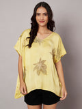 Castor Leaf Kaftan Flared Top
