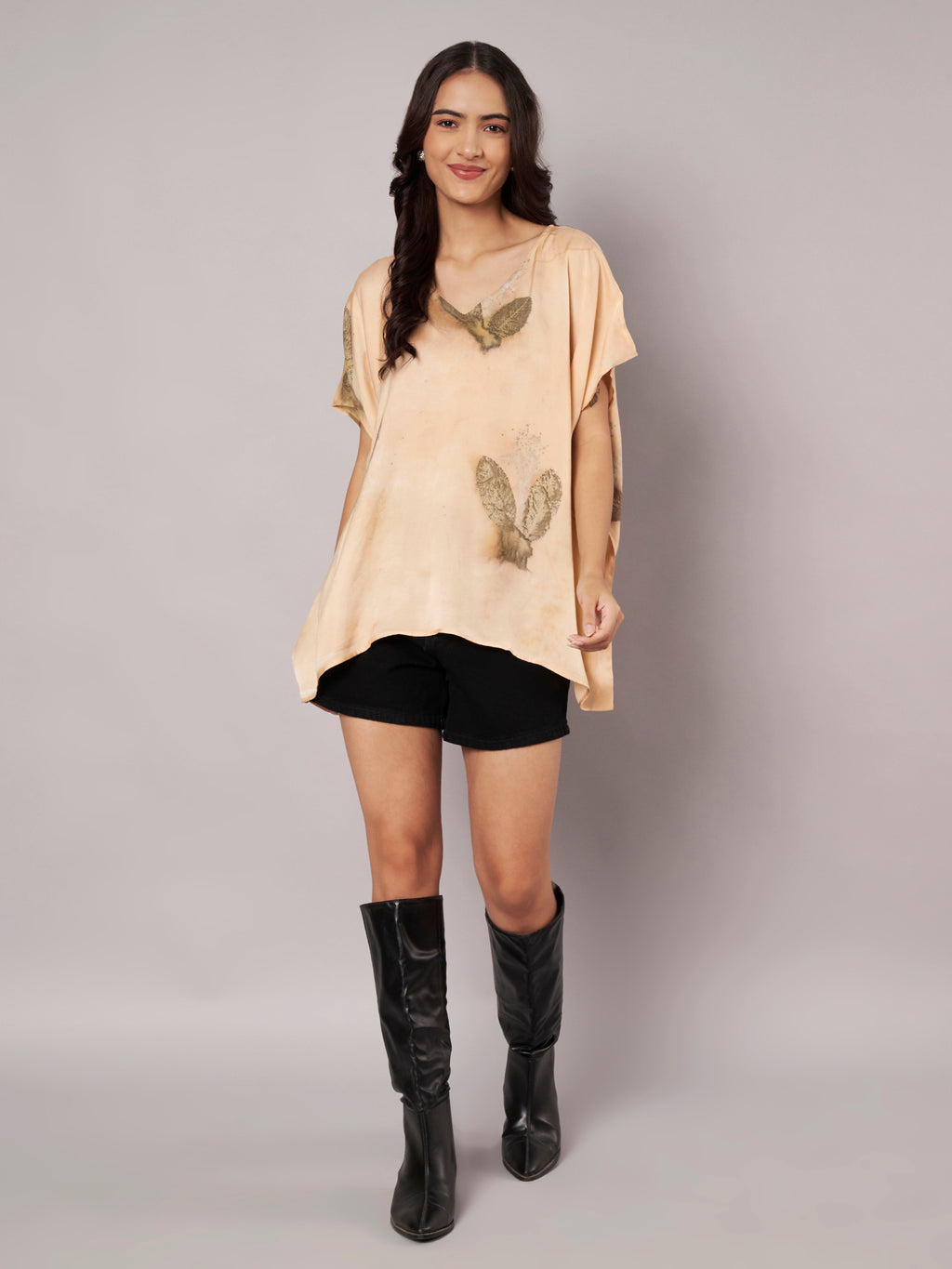 Botanical Kaftan Flared Top