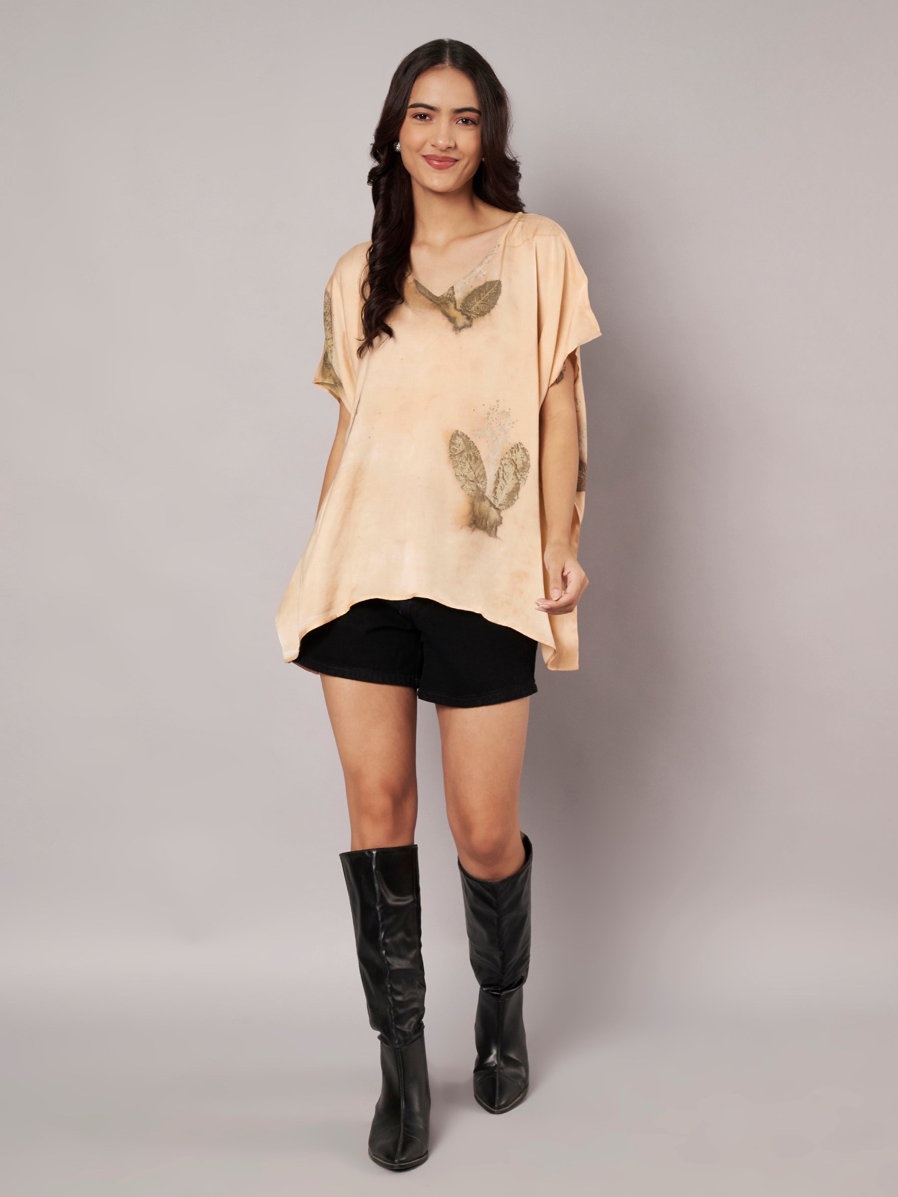 Botanical Kaftan Flared Top