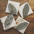 Botanical Outline Eco Printed Coasters