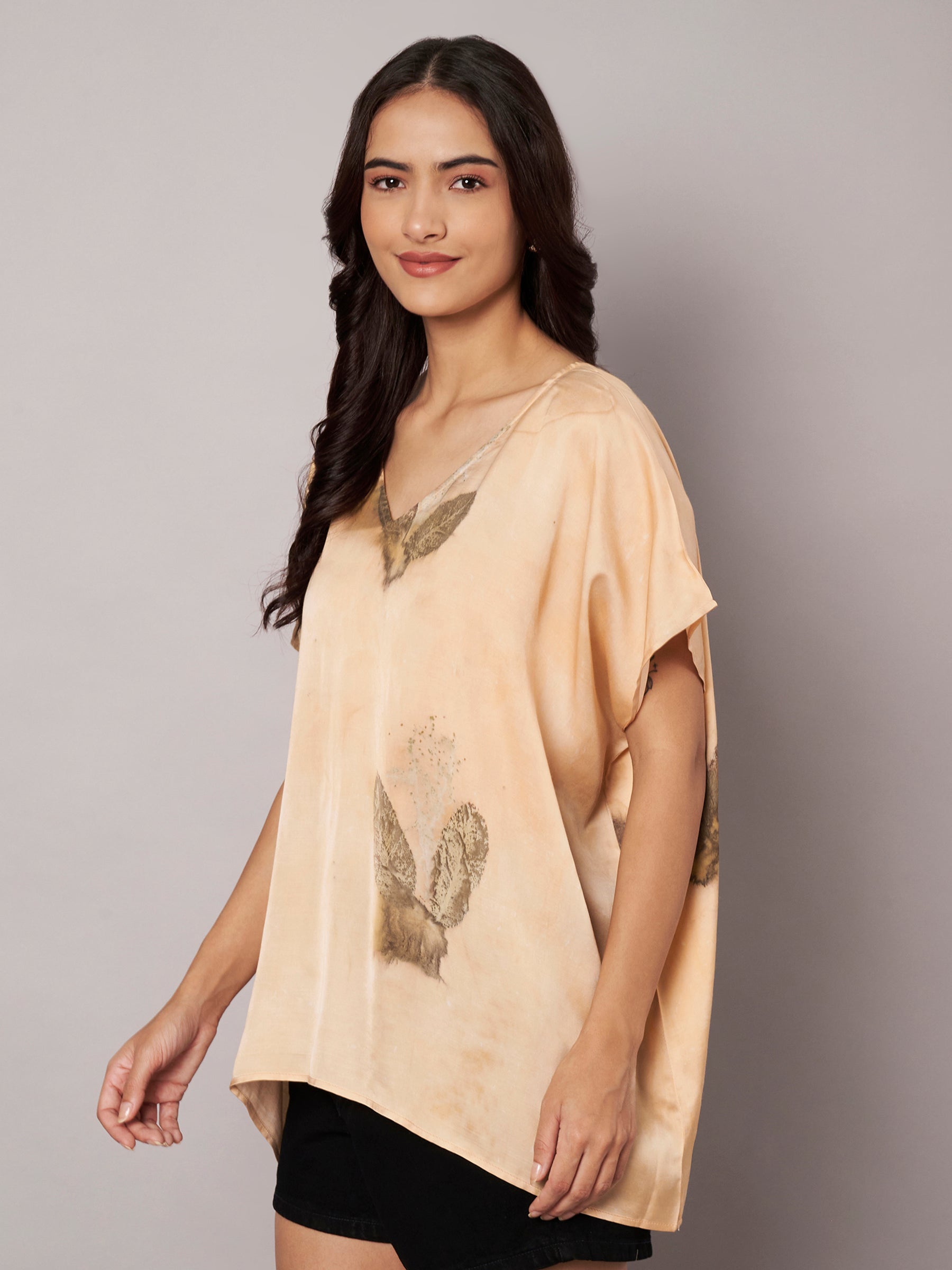 Botanical Kaftan Flared Top