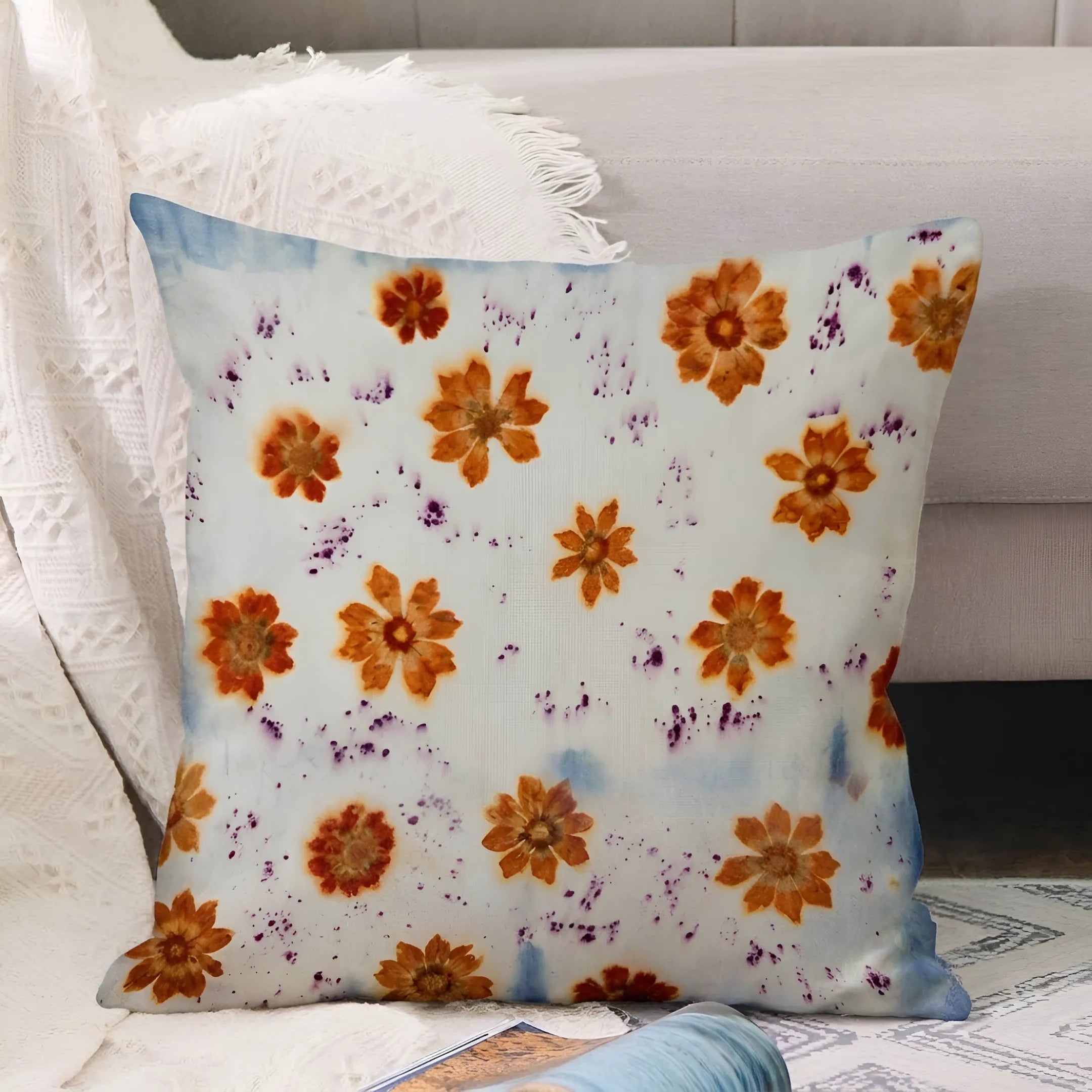 Cosmos Flower Cushion Cover