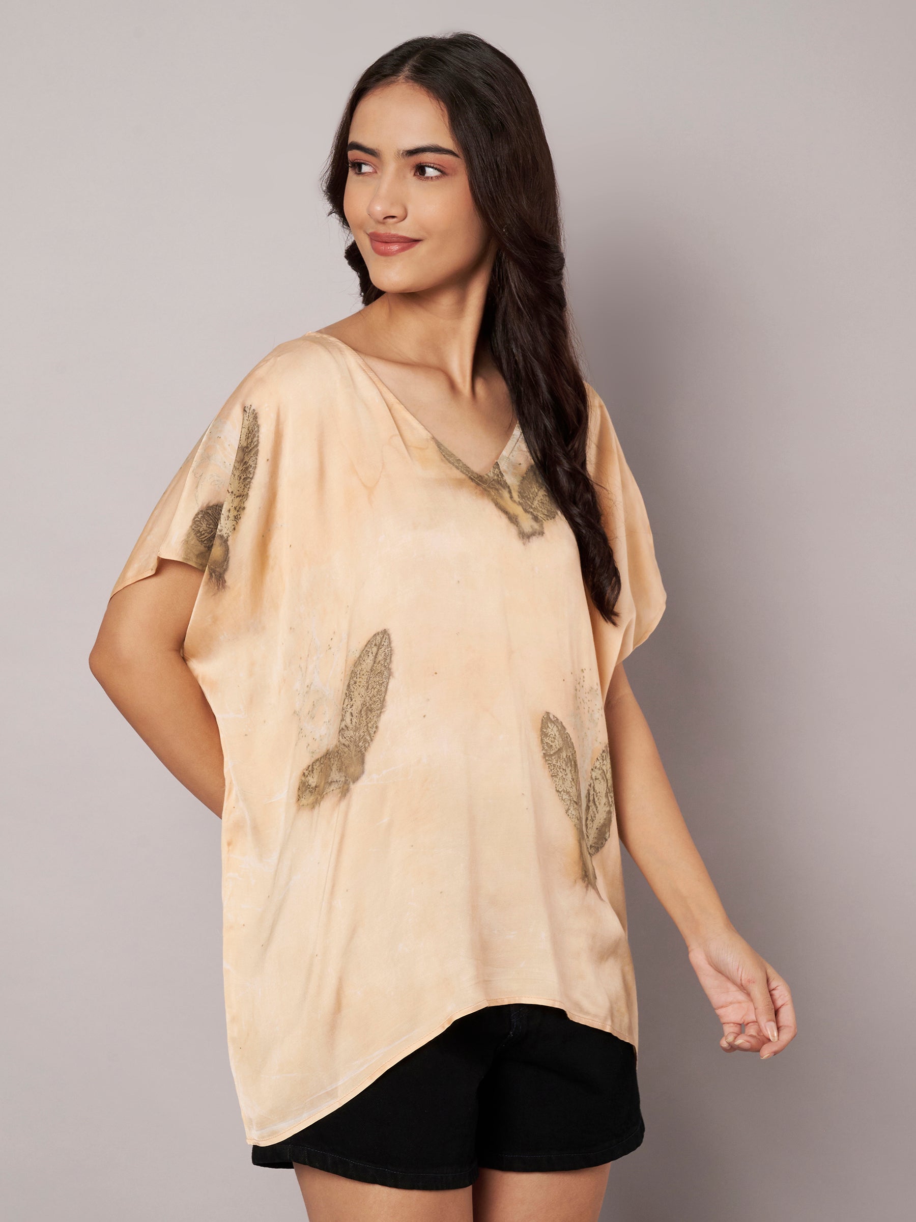 Botanical Kaftan Flared Top