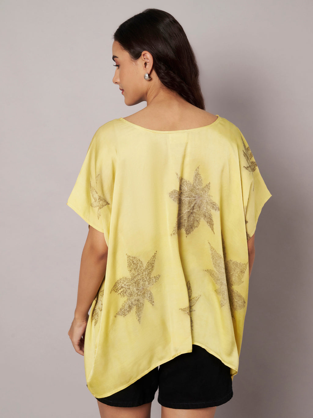 Castor Leaf Kaftan Flared Top
