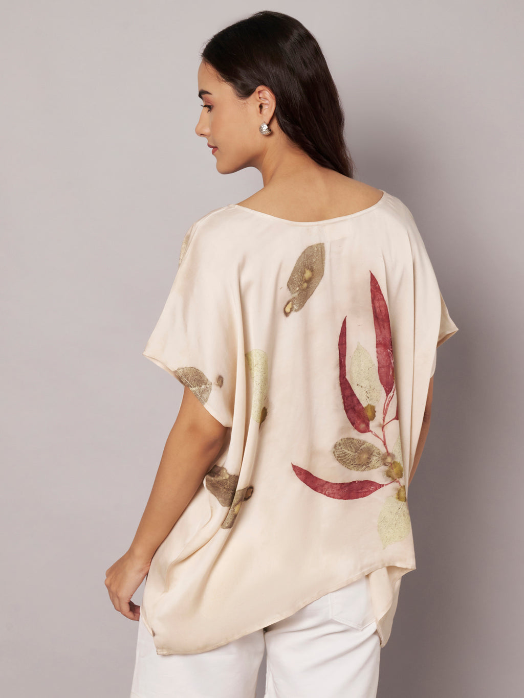 Leafy Kaftan Flared Top