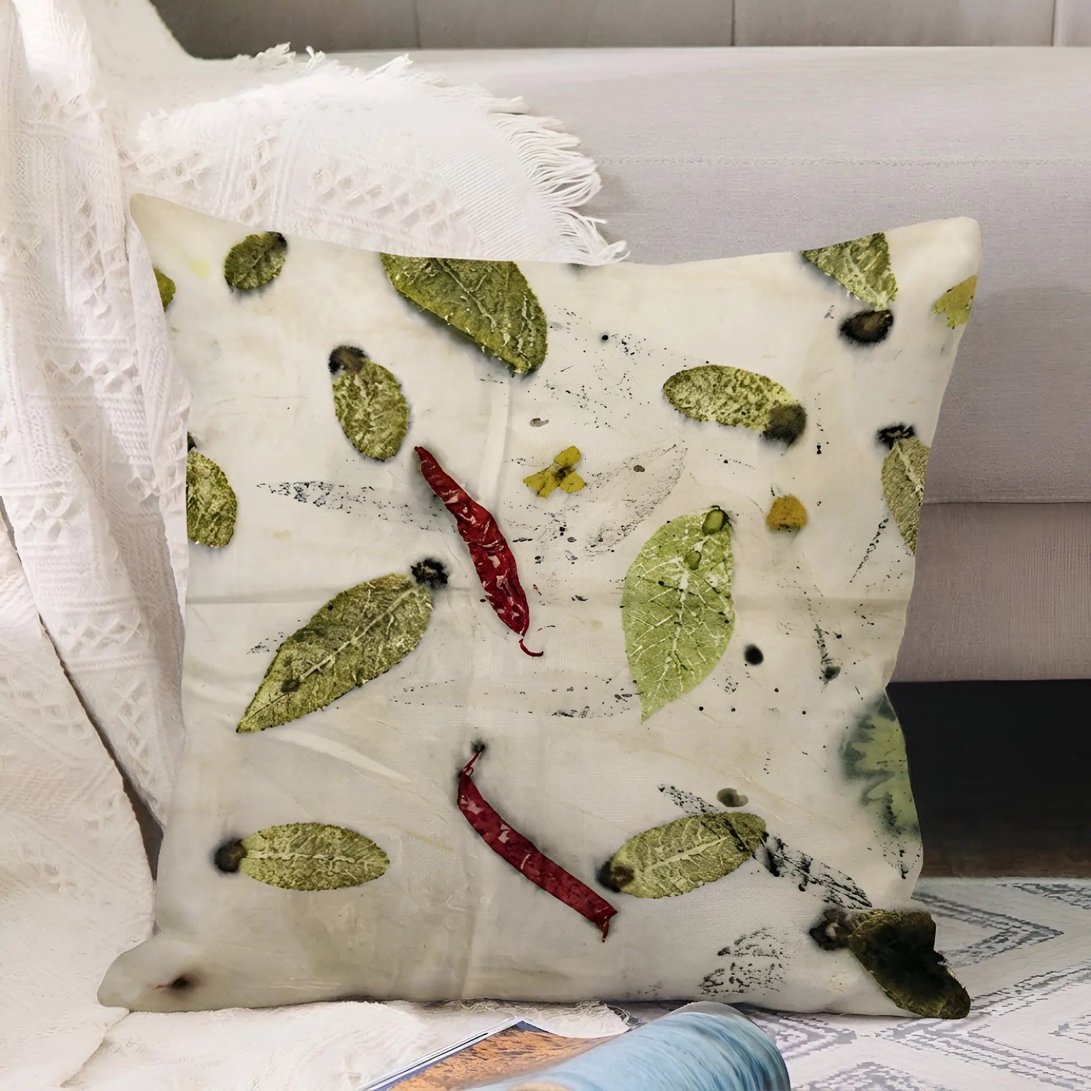 Jamun leaf Cusion Cover