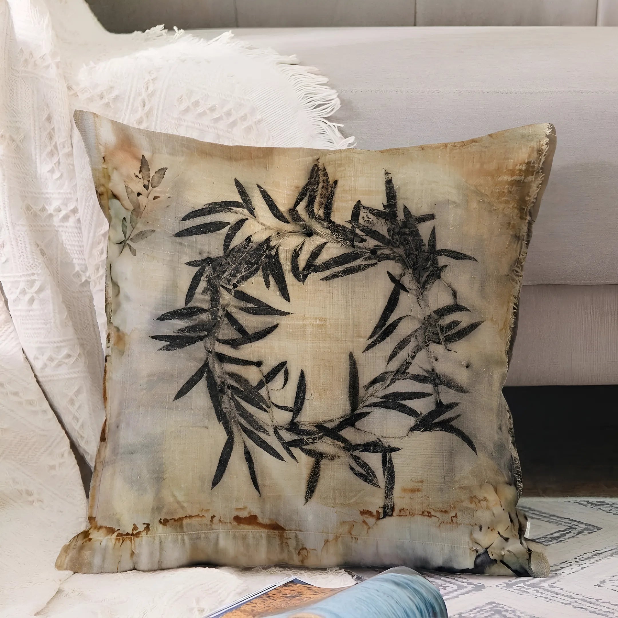 Eucalyptus leaf Cusion Cover