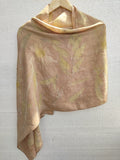 Sunflower Ecoprinted Pure Silk Scarf