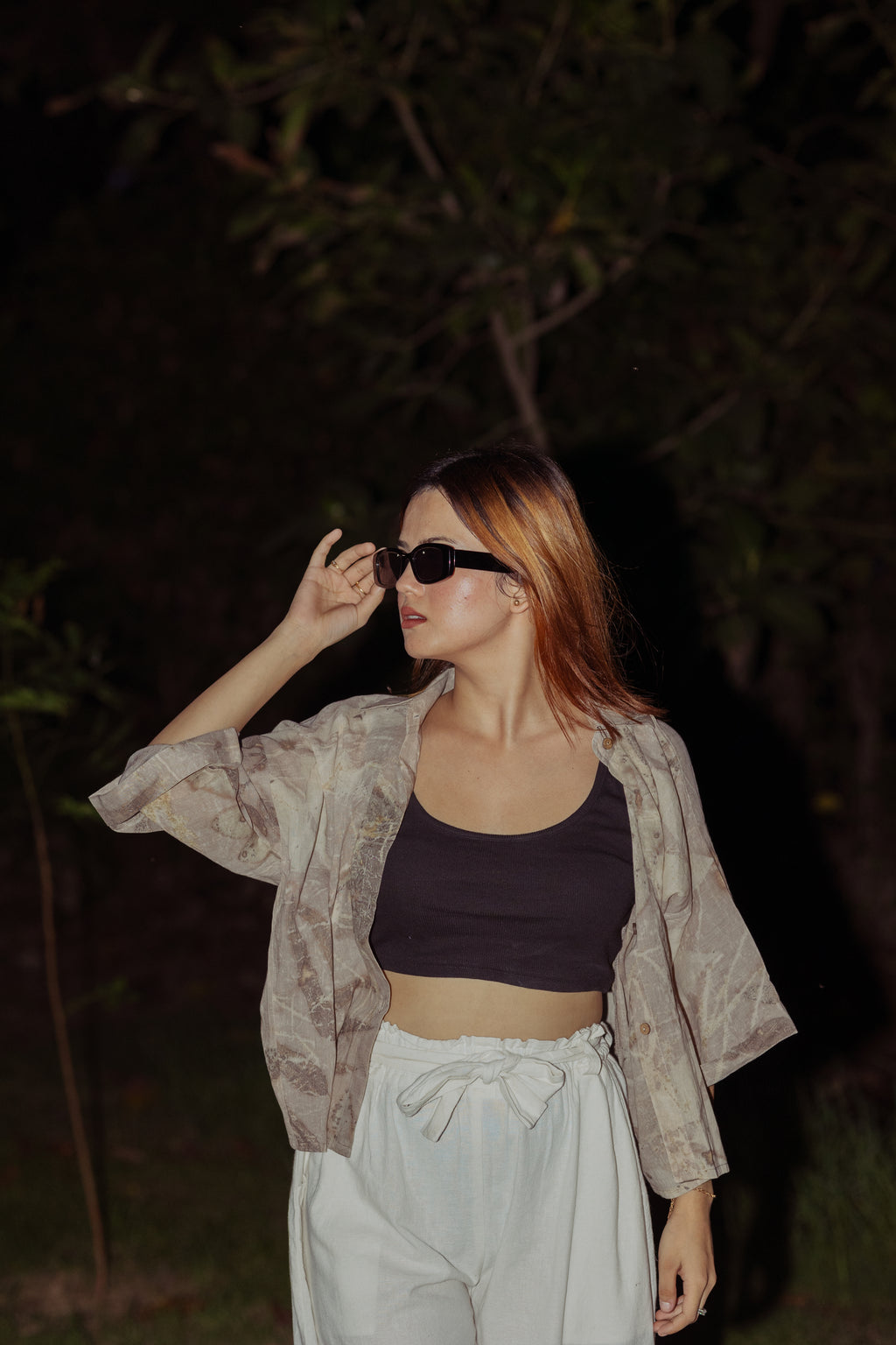 Ecoprinted Basic Shrug Shirt