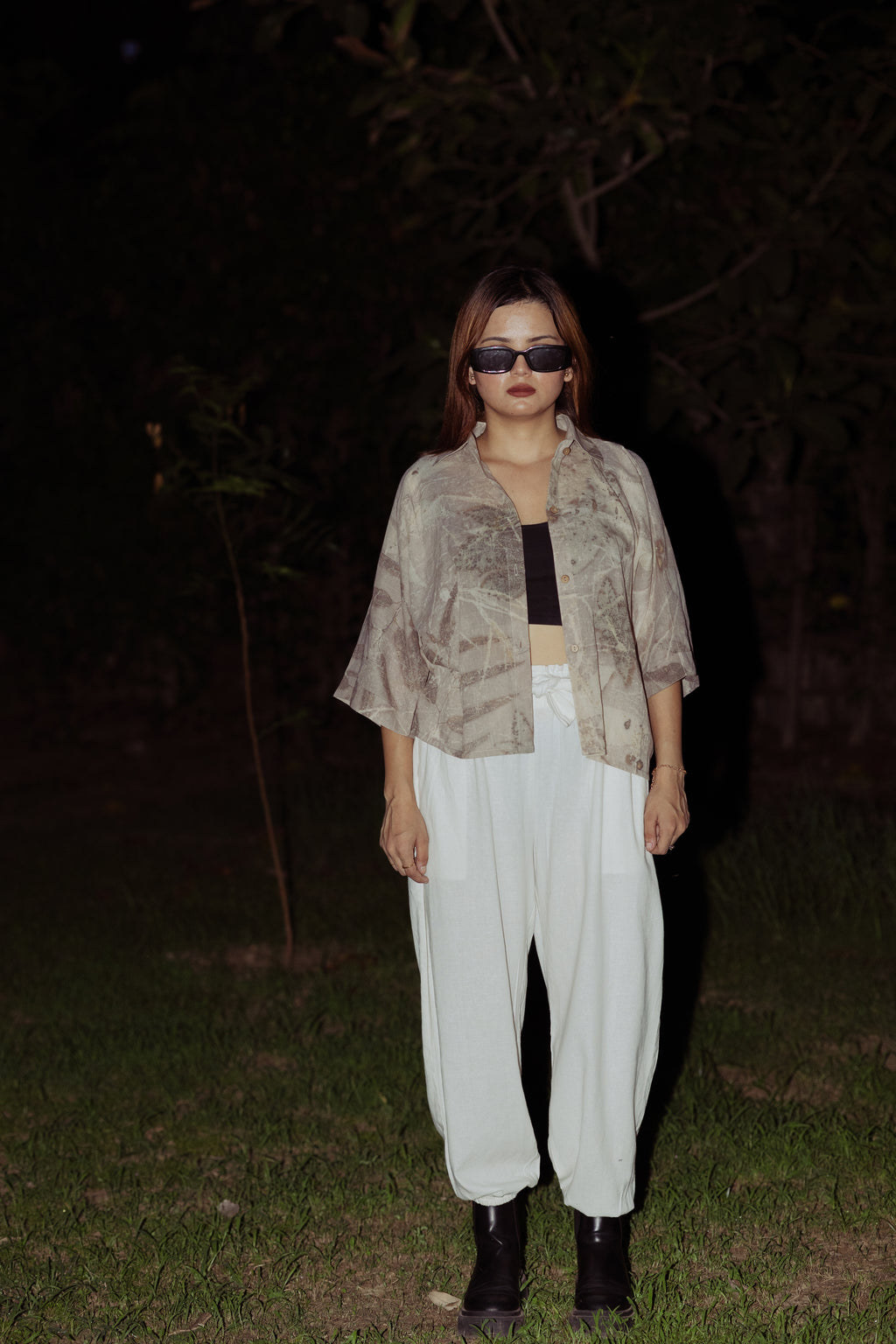 Ecoprinted Basic Shrug Shirt