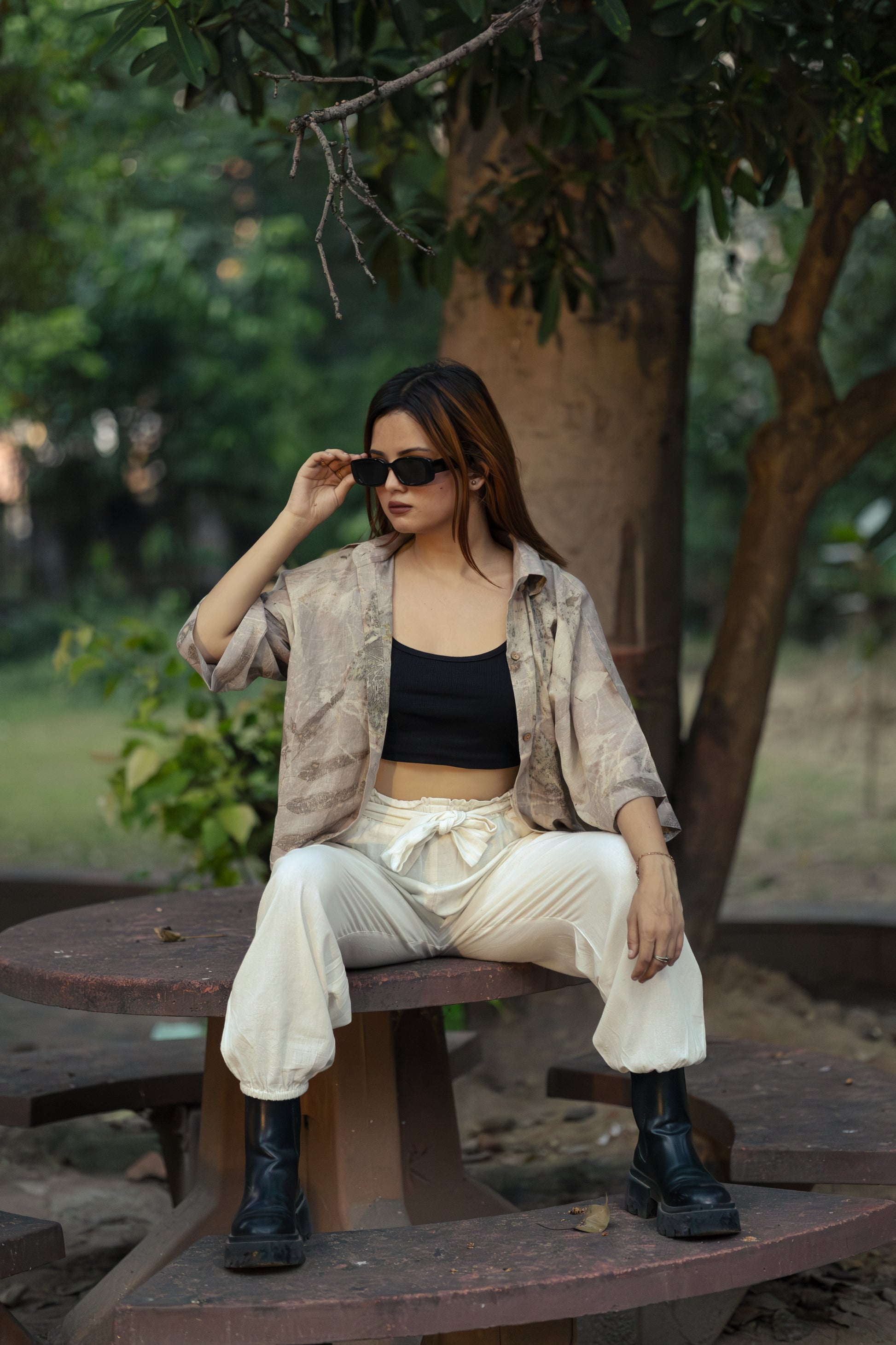 Ecoprinted Basic Shrug Shirt