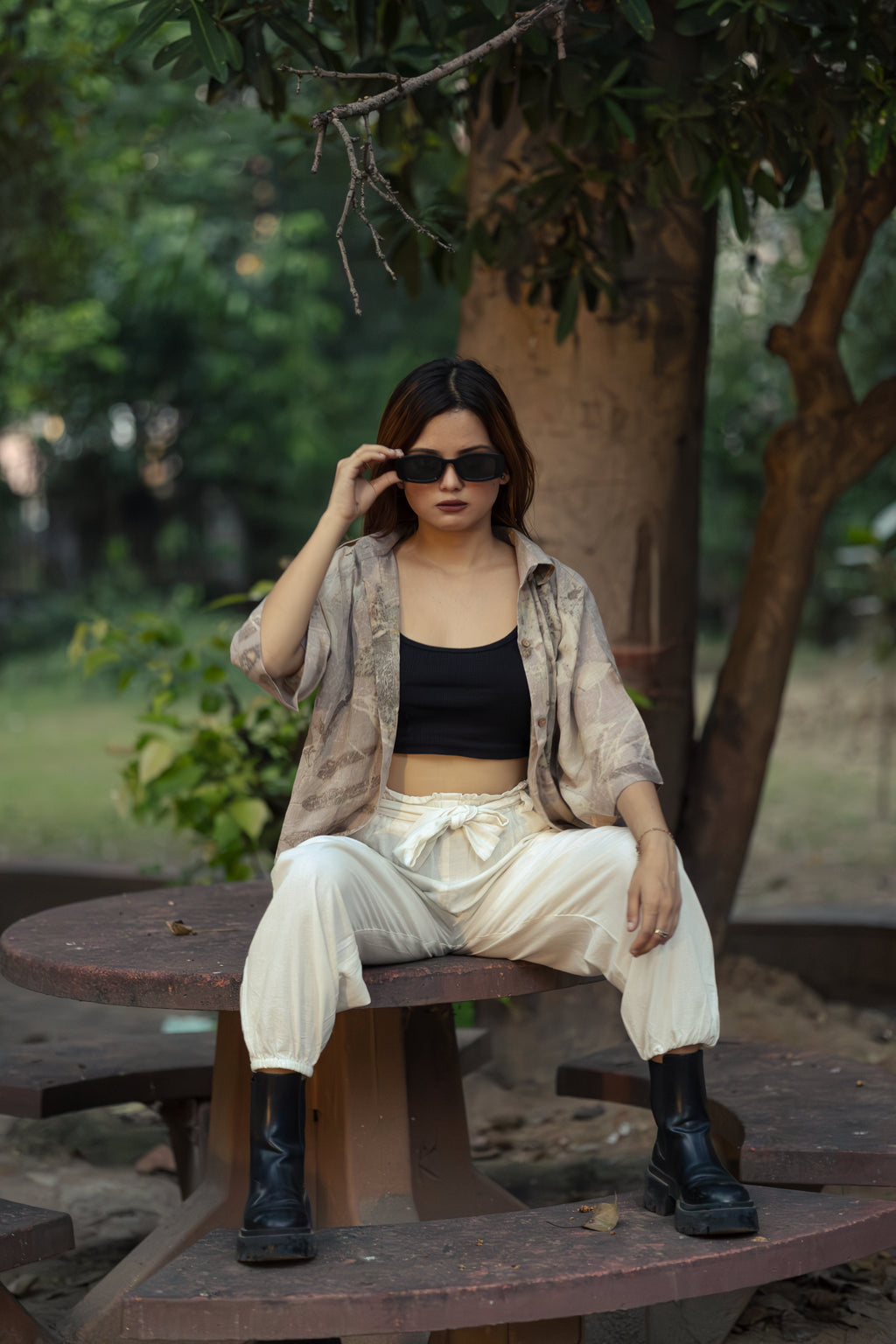 Ecoprinted Basic Shrug Shirt
