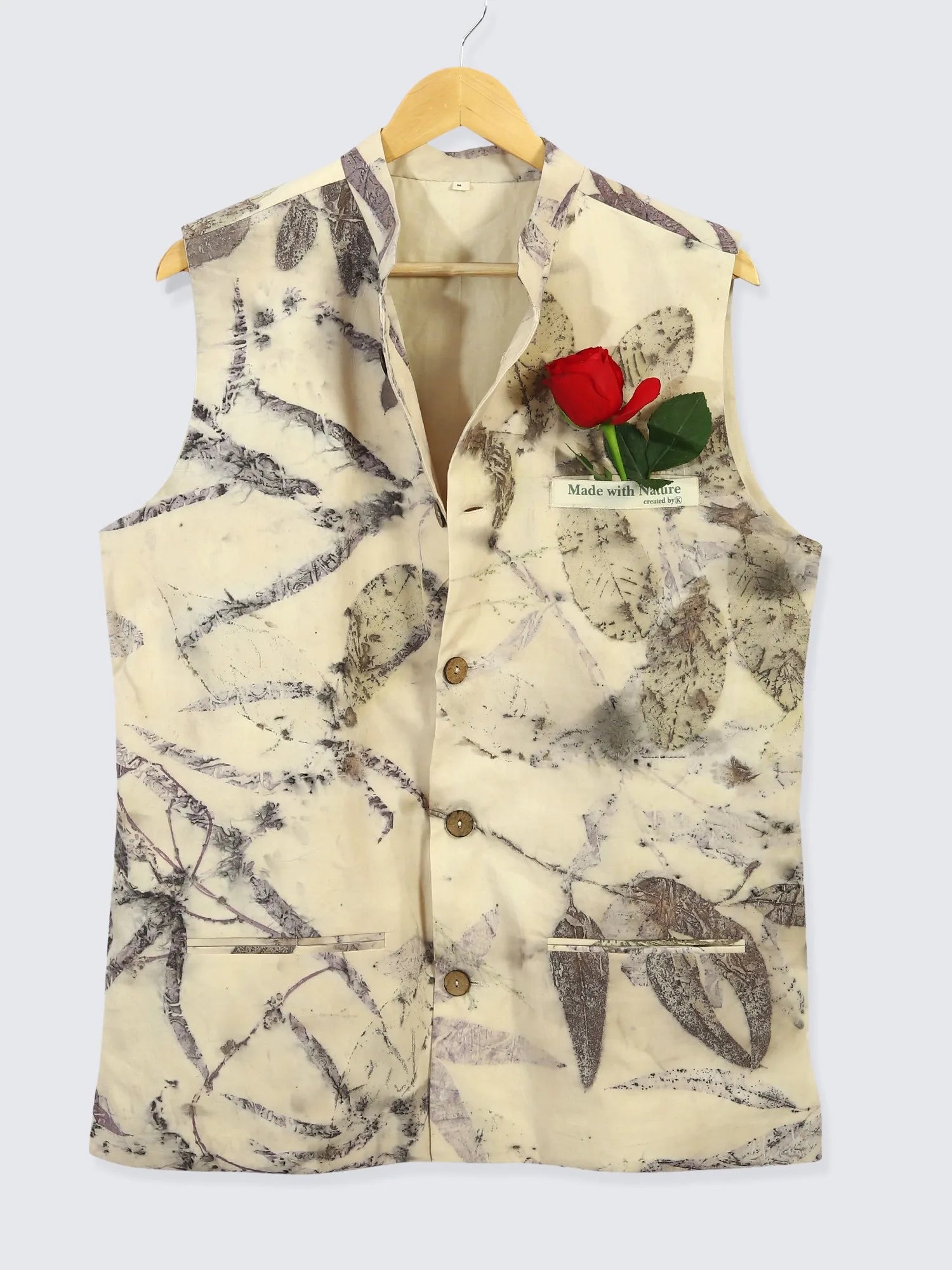 Beige Eucalyptus Waistcoat image 1