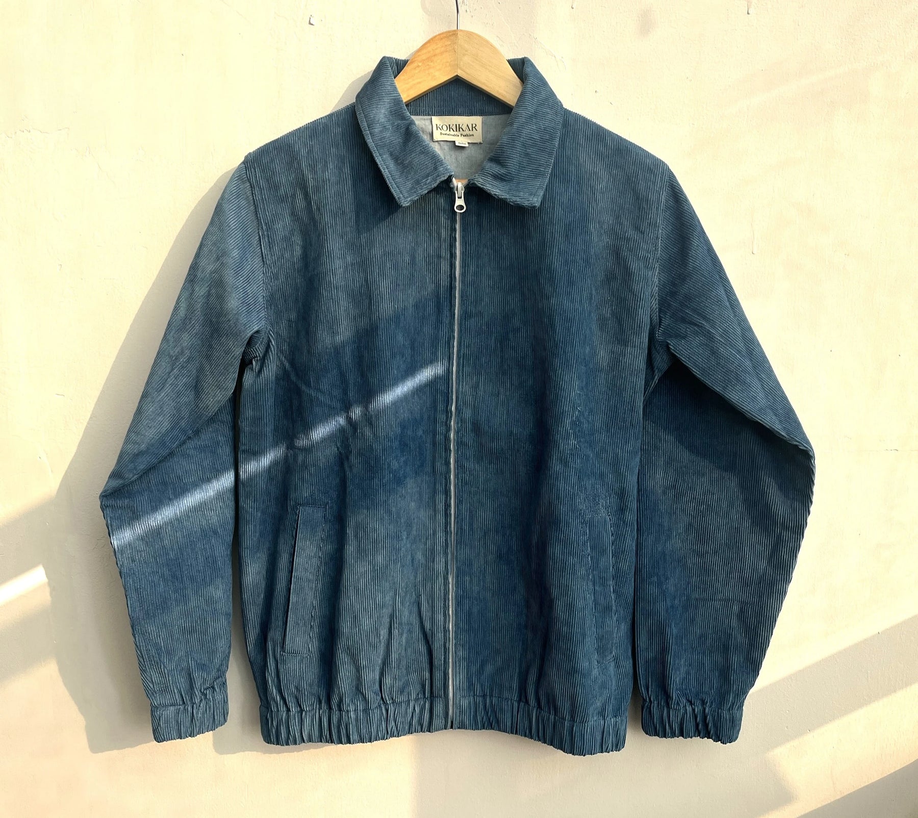 Eco-friendly Blue Corduroy Jacket