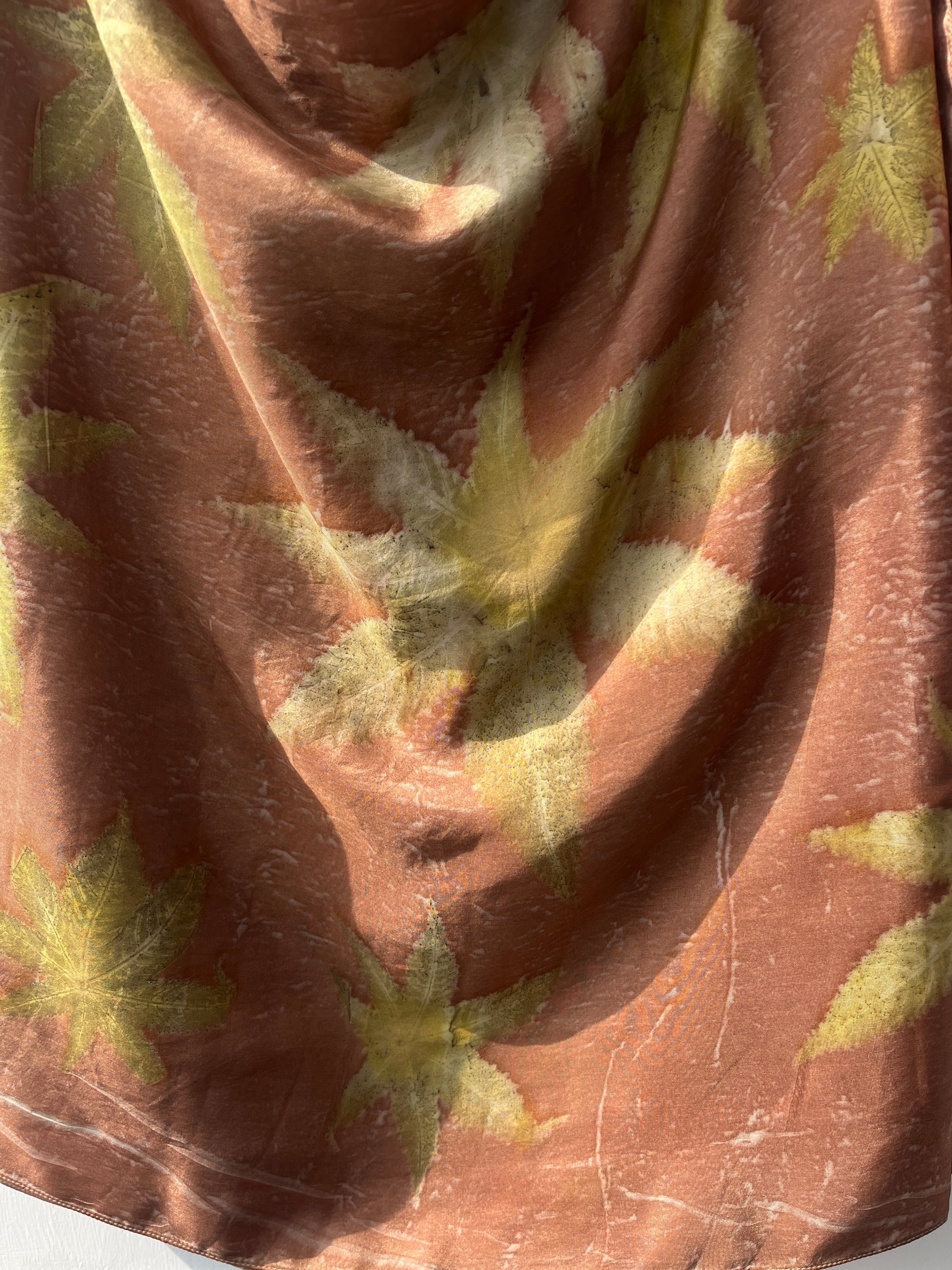 A brown silk scarf