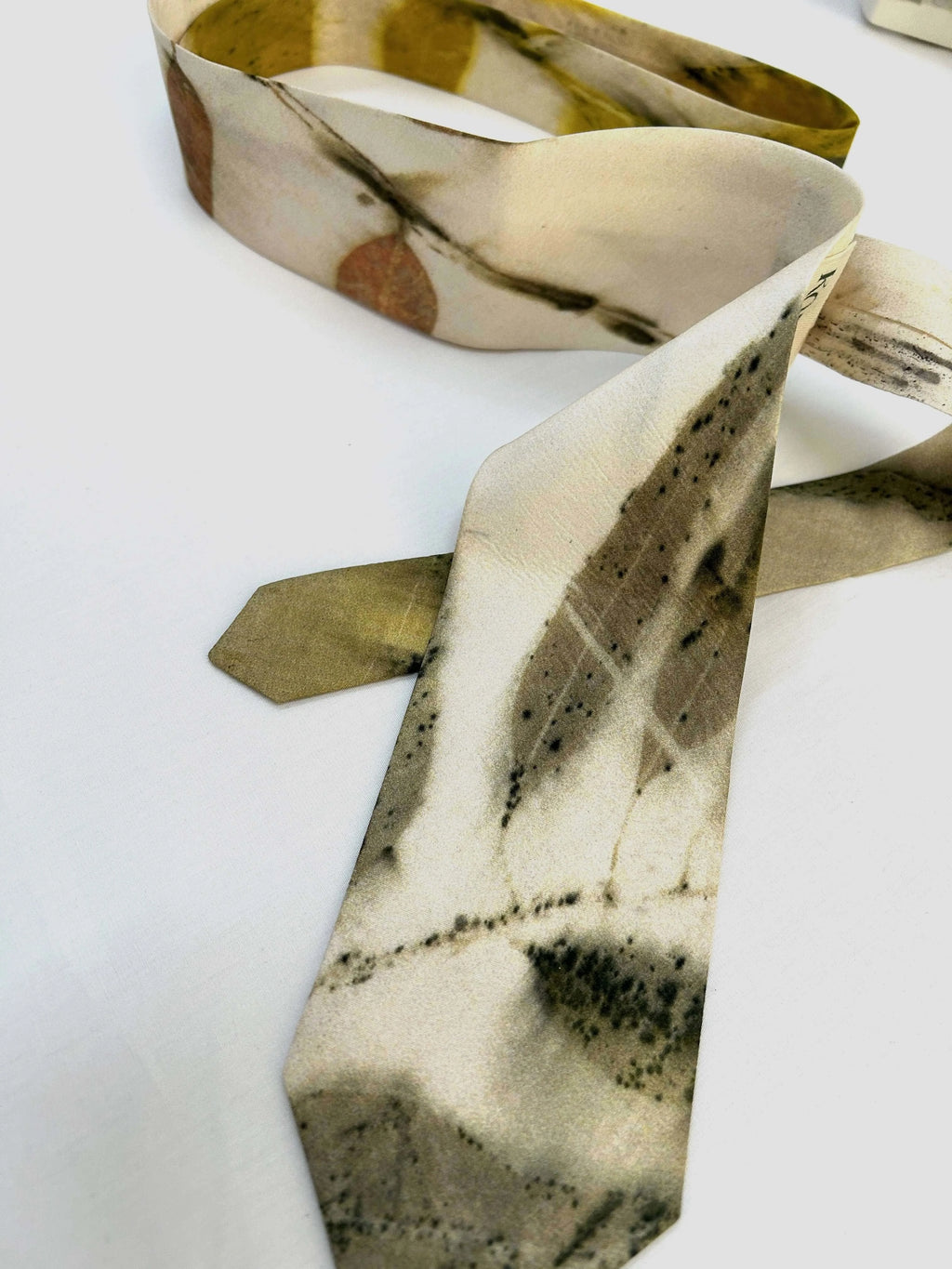 Cadence Classic Ecoprinted Pure Silk Tie