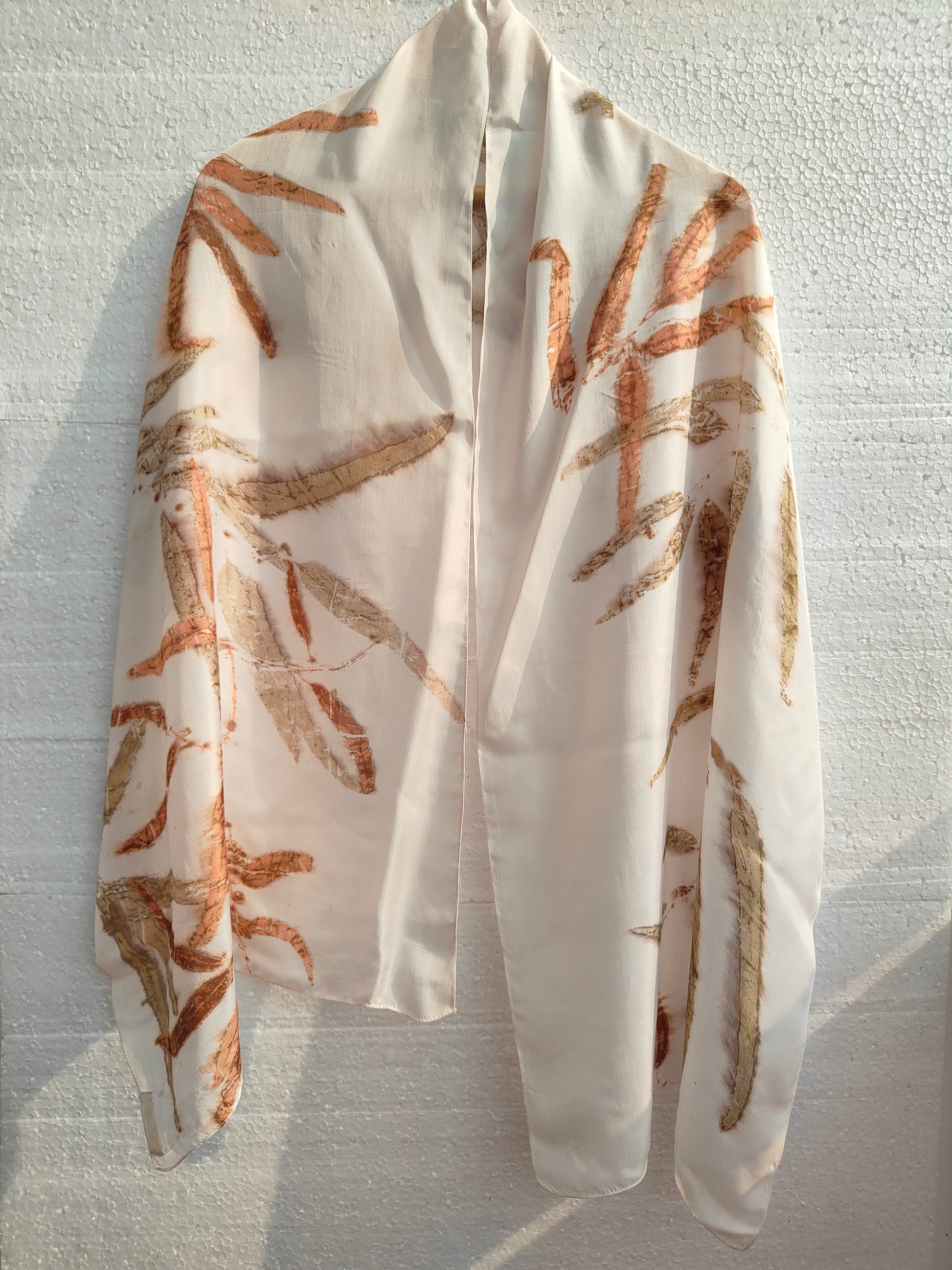 Camellia Snow Pure Silk Scarf