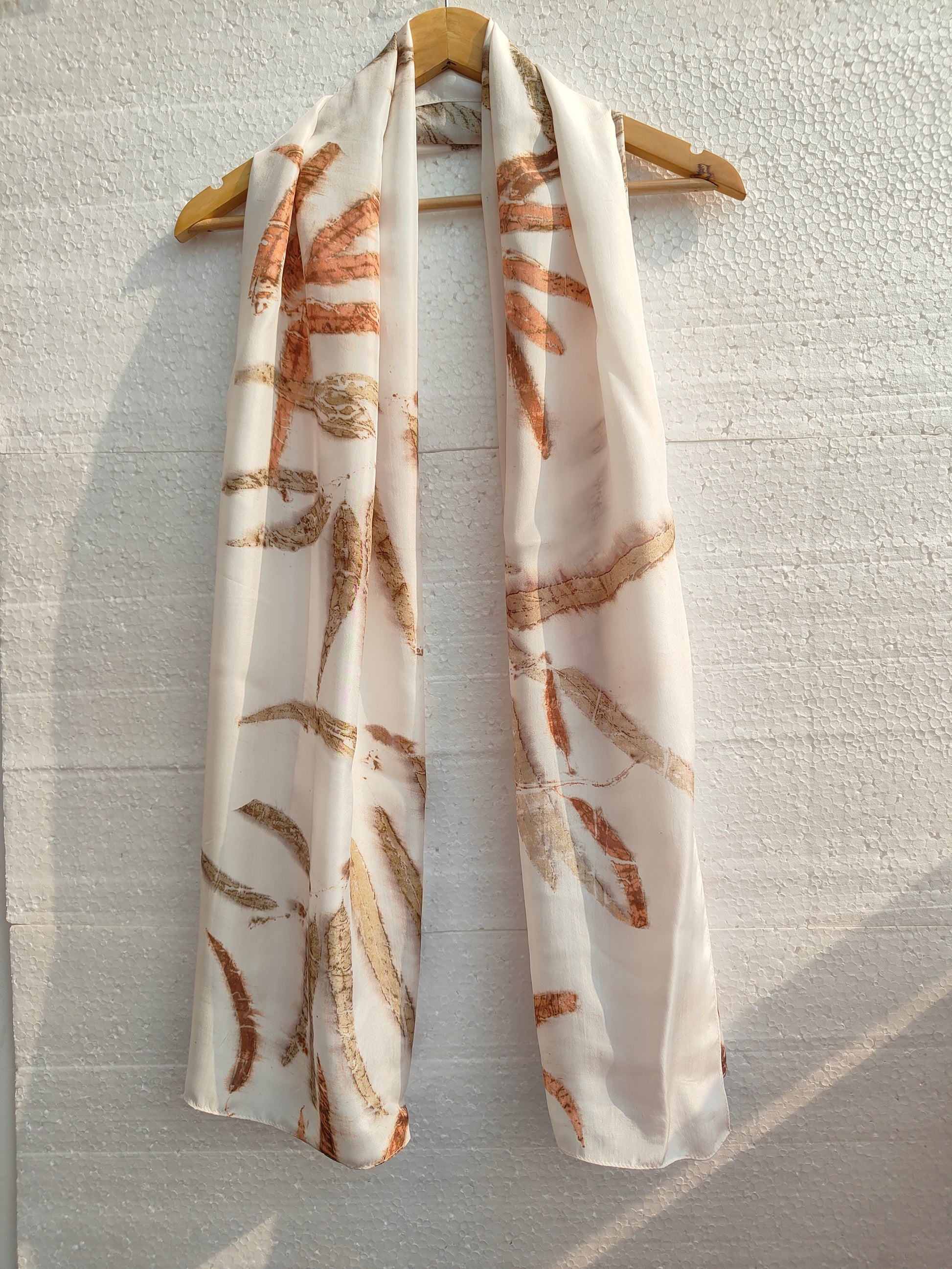Camellia Snow Pure Silk Scarf