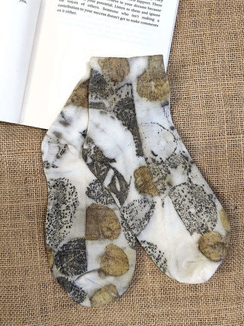 Canvas Ecoprinted Pure Cotton Socks kokikar