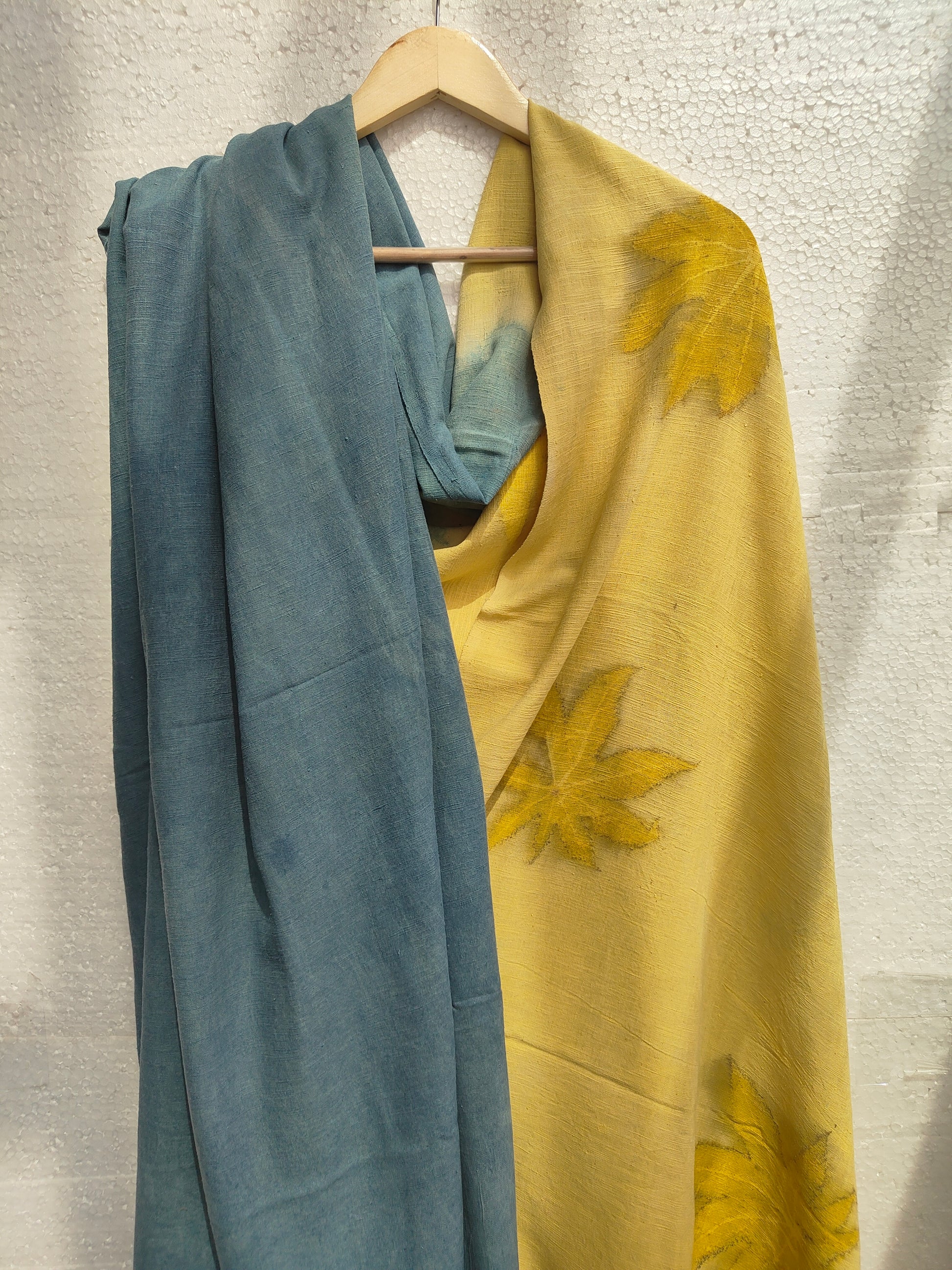 Dual printed eri silk scarf