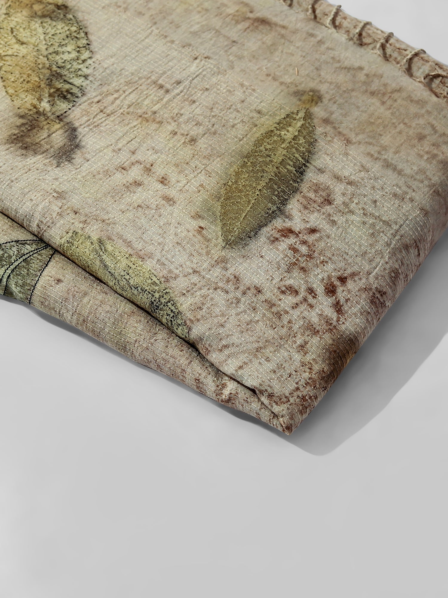 Castor Tapestry Mulmul Cotton Saree