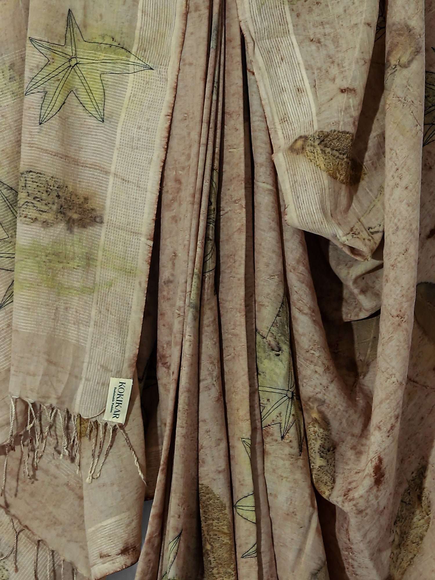 Castor Tapestry Mulmul Cotton Saree