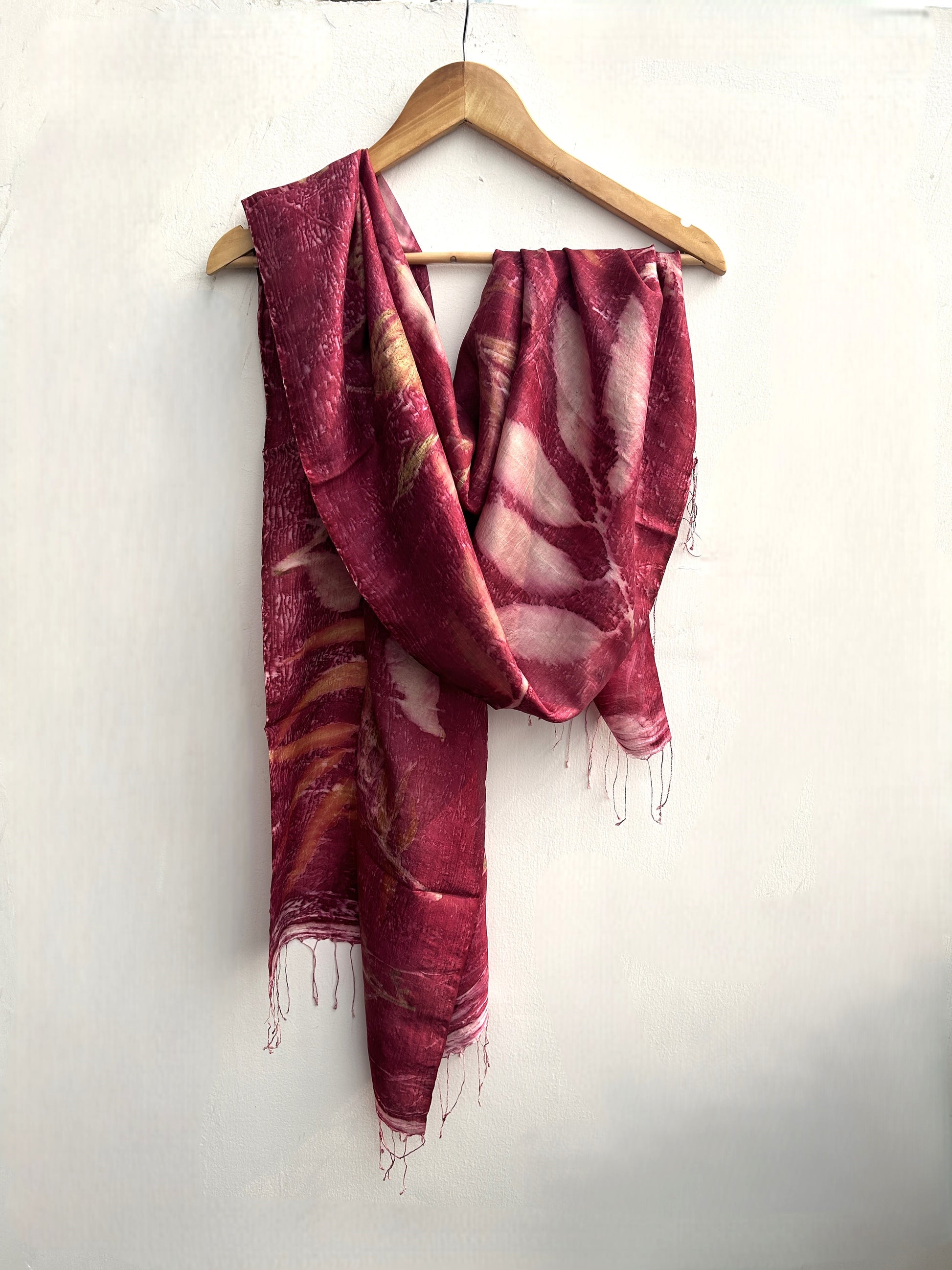 A red silk scarf