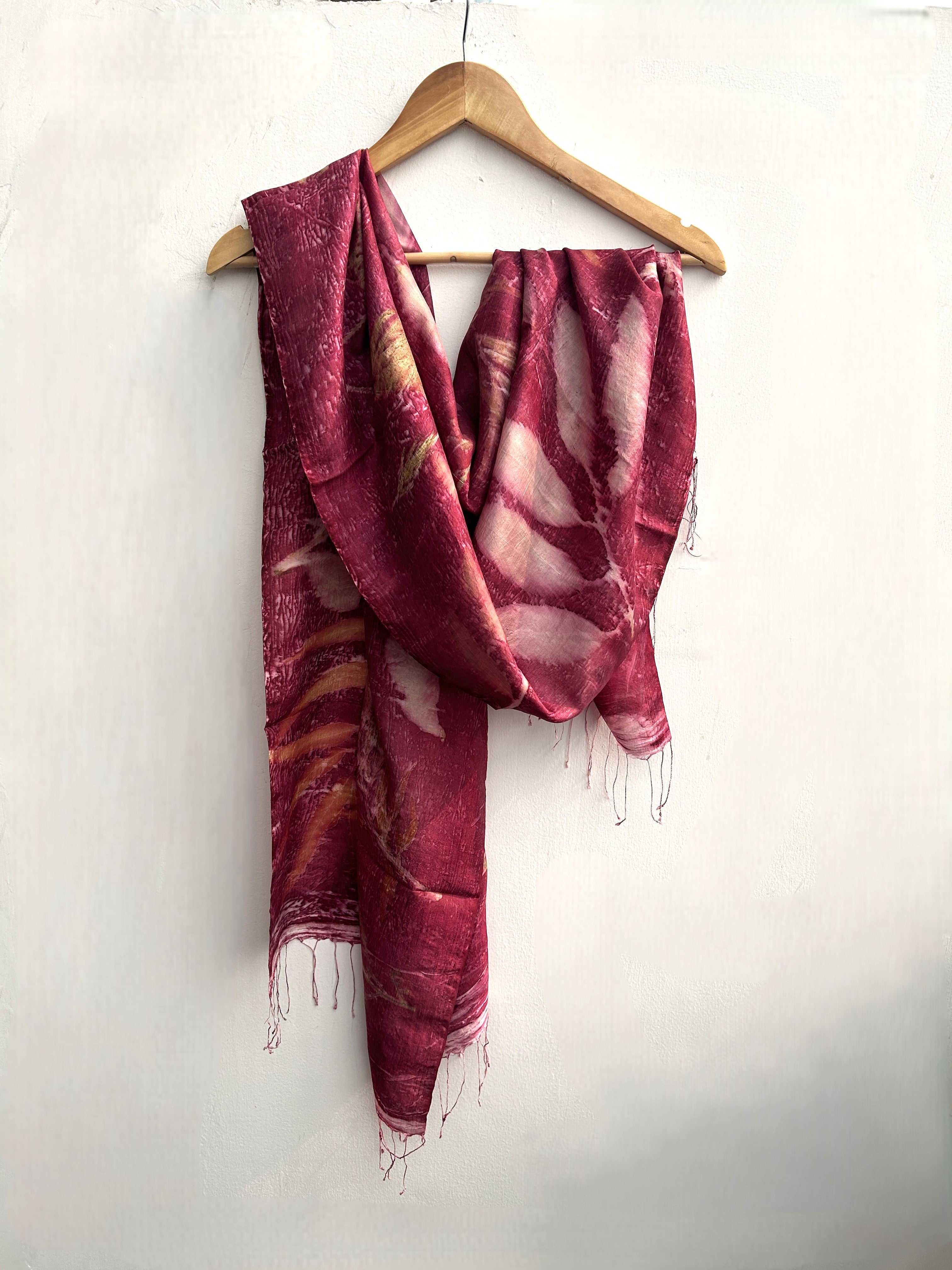 A red silk scarf