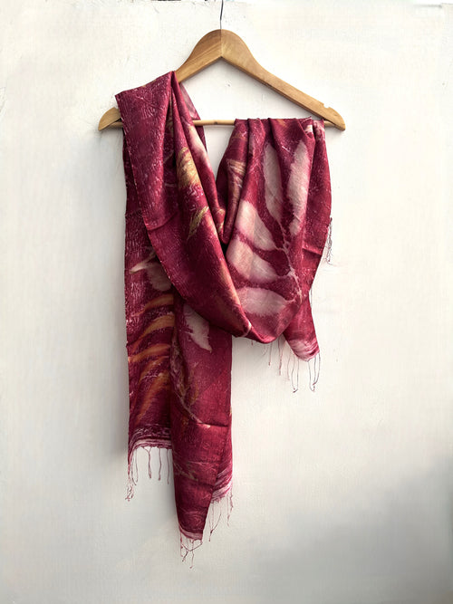 A red silk scarf