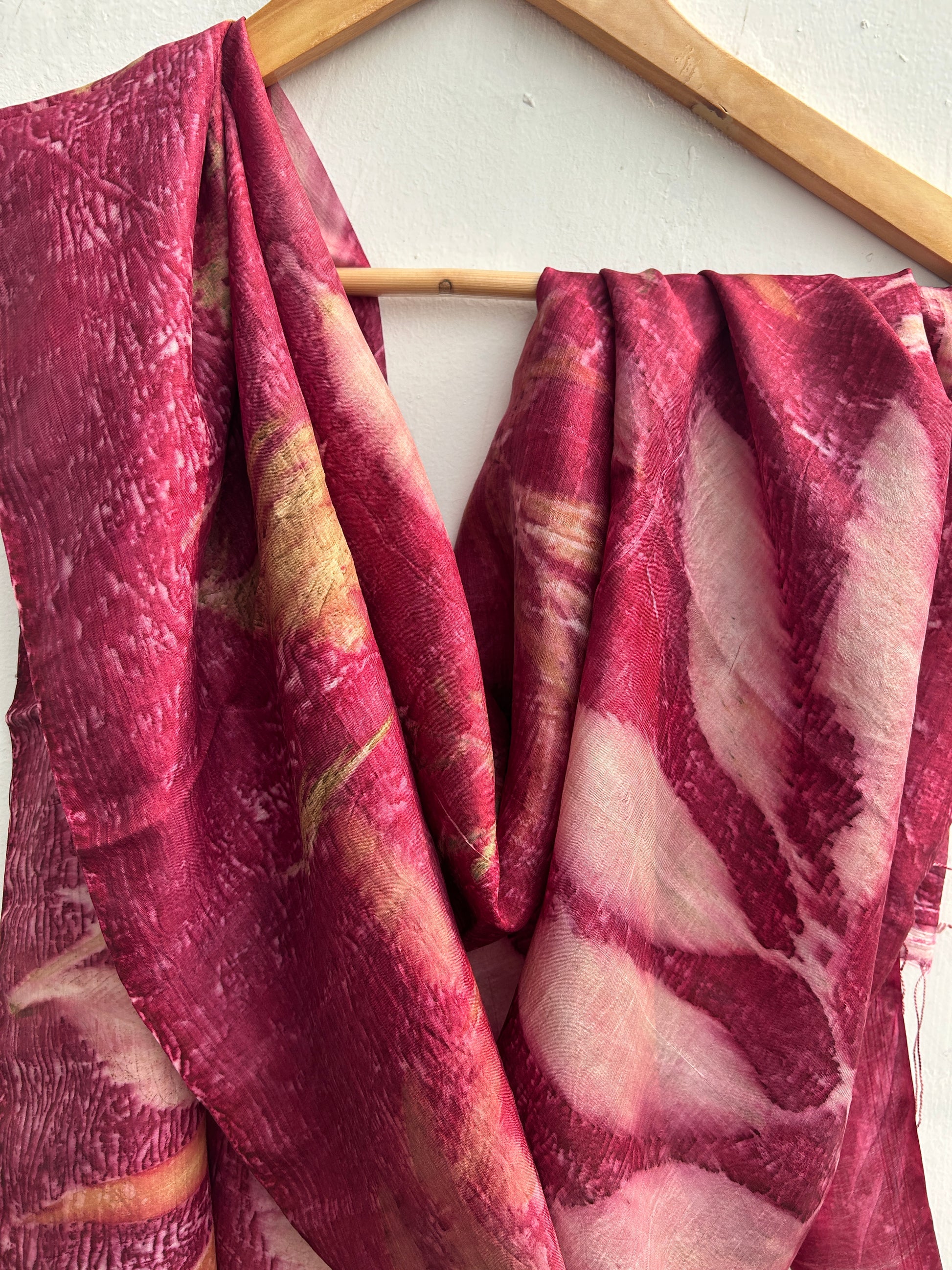 A pure silk red scarf