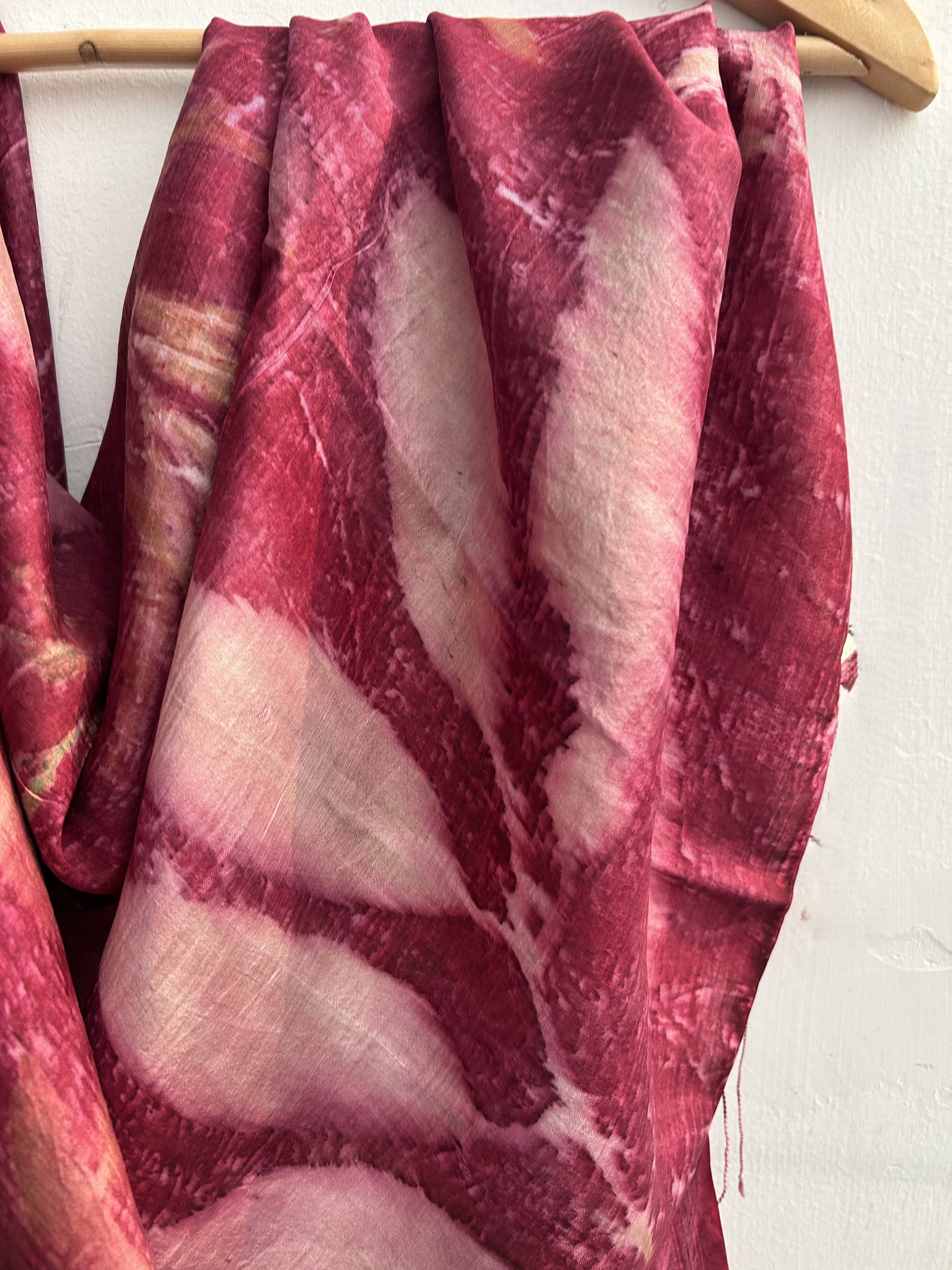 Crimson Rose Pure Silk Scarf