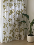 Rose Leaves Eco-Printed Curtain